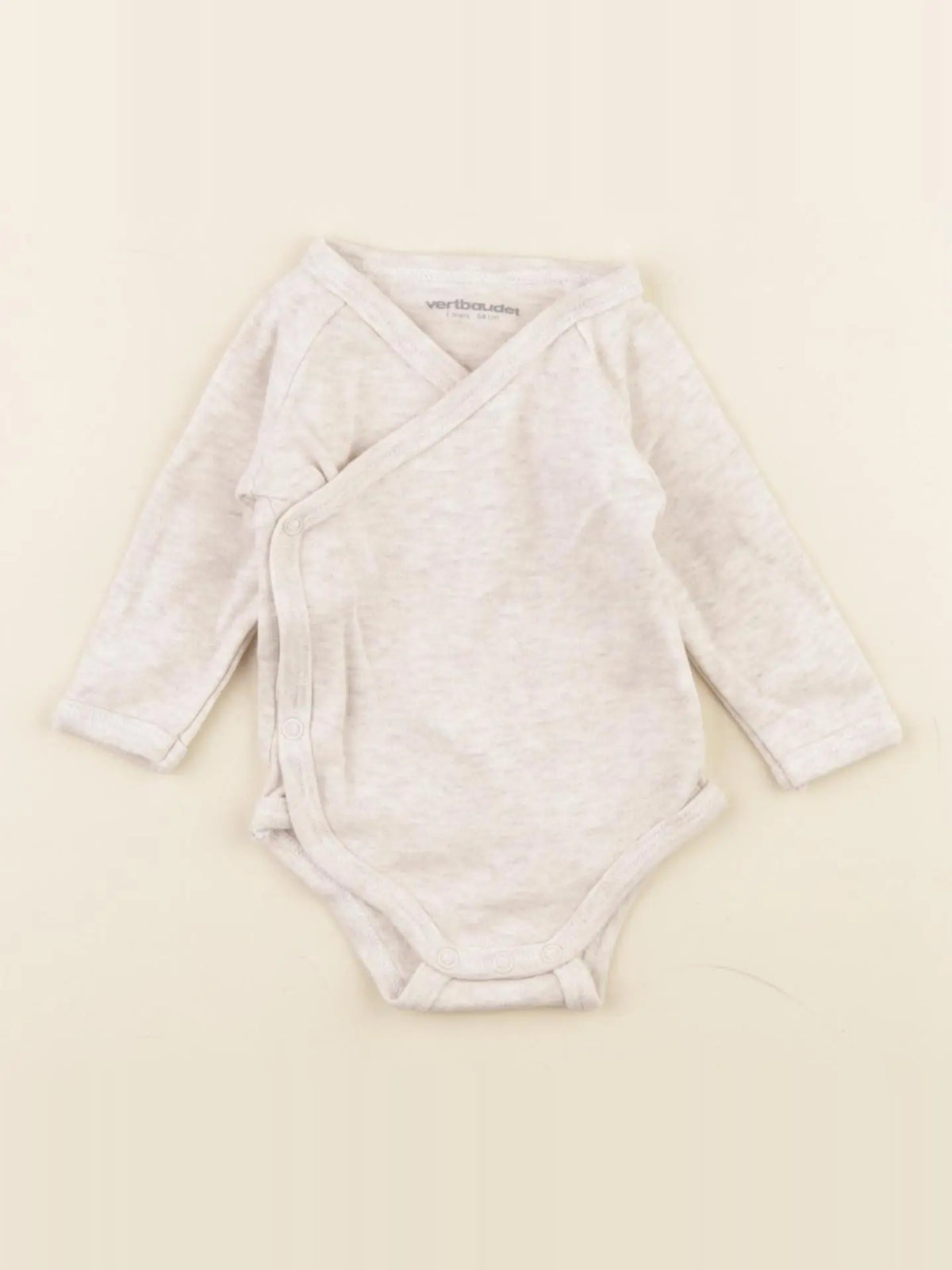 Vertbaudet - body beige - 1 mois