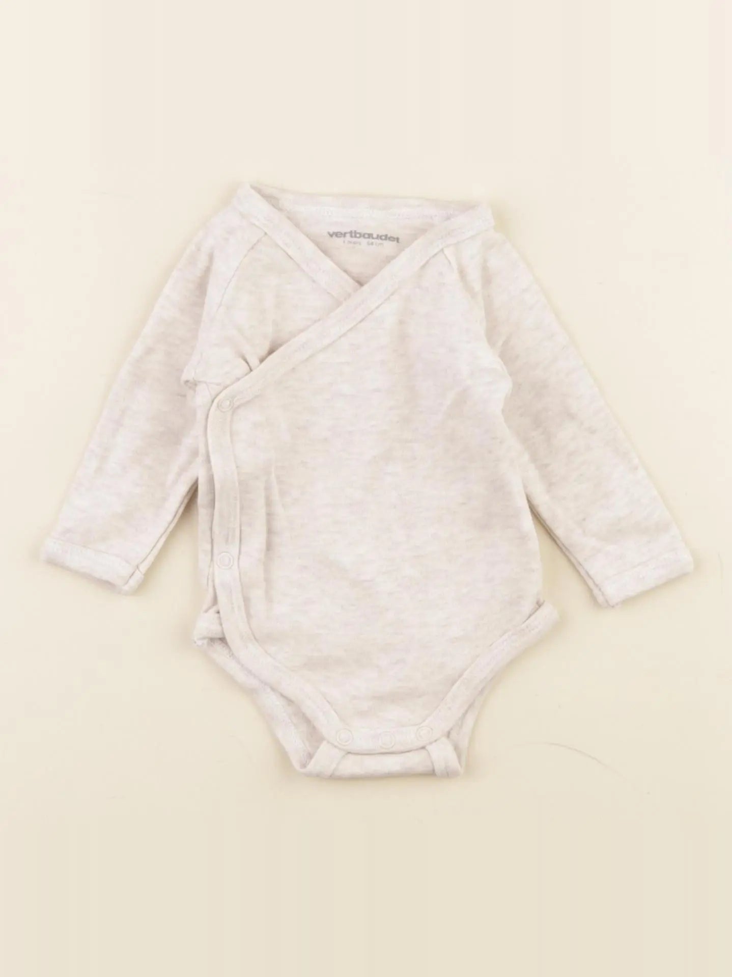 Vertbaudet - body beige - 1 mois