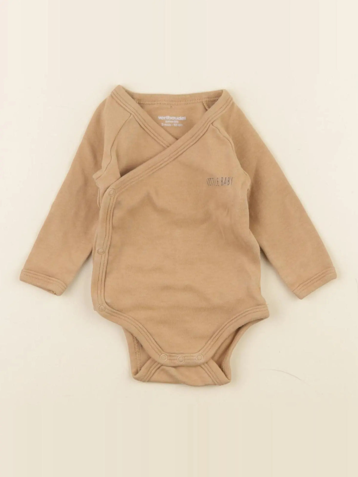 Vertbaudet - body marron - 3 mois