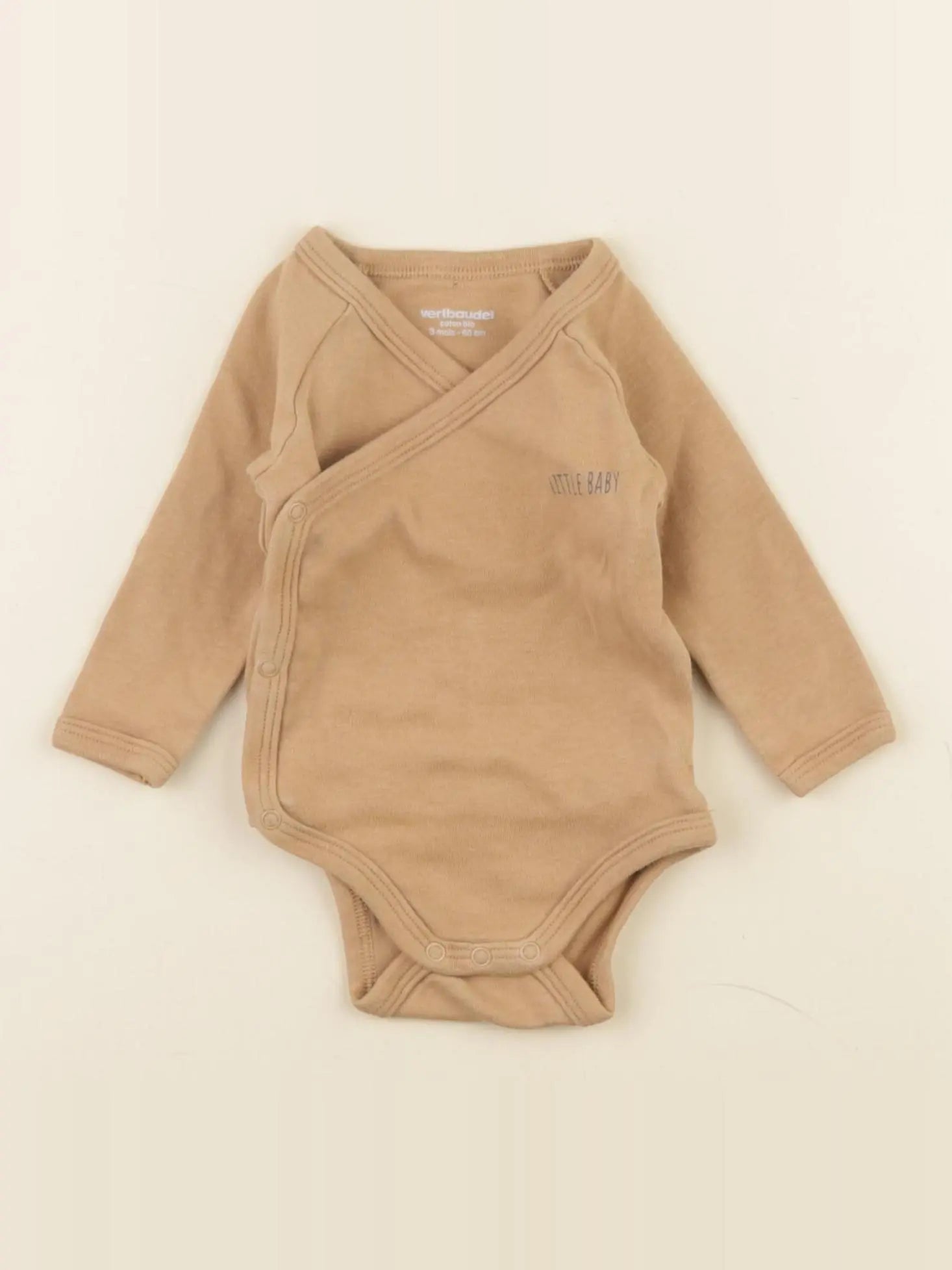 Vertbaudet - body marron - 3 mois