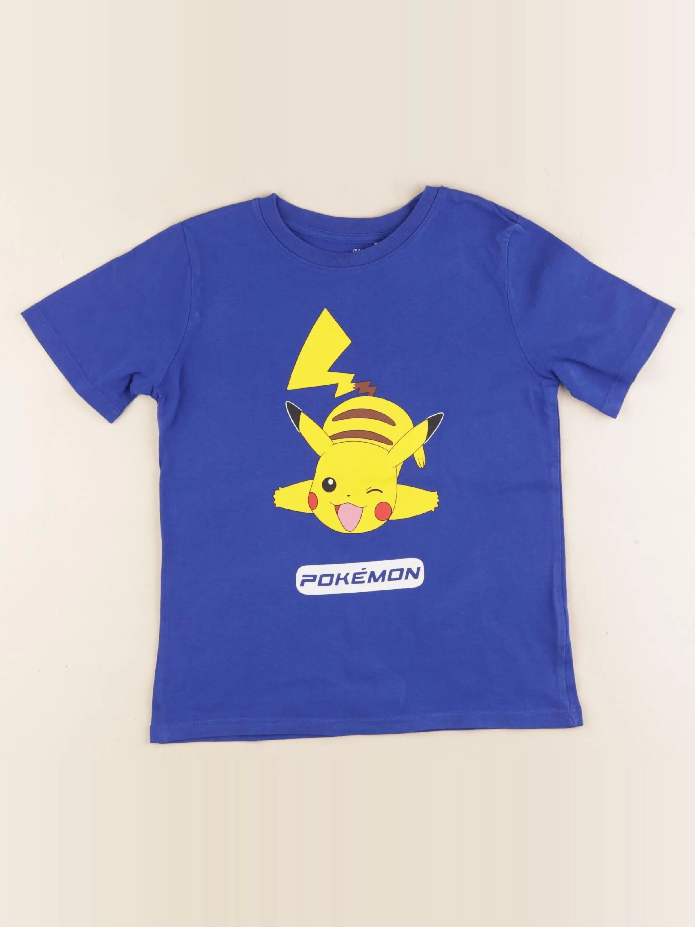 H&M - tee-shirt bleu - 6/8 ans