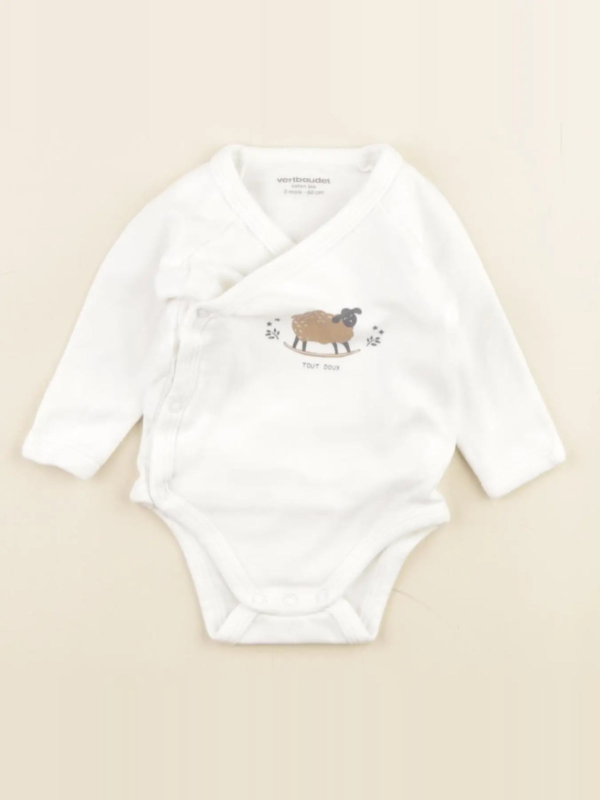 Vertbaudet - body blanc - 3 mois