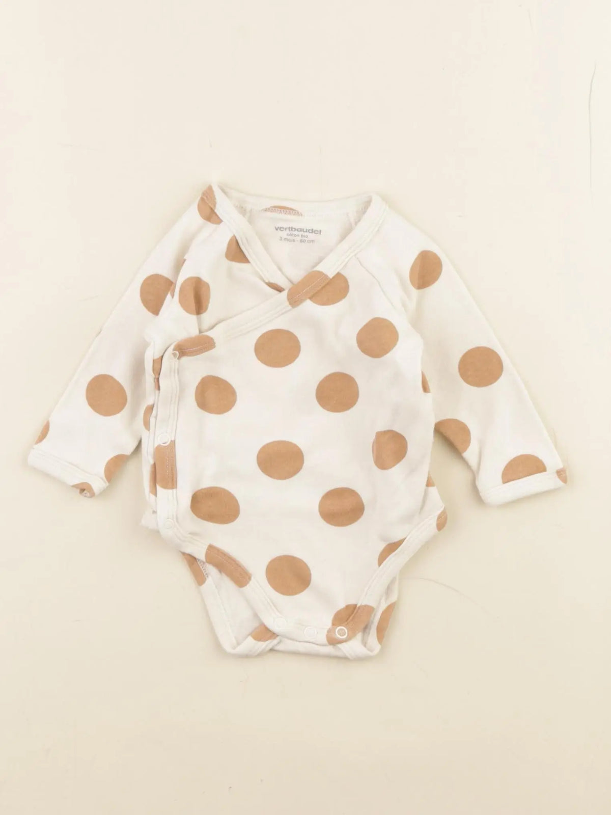 Vertbaudet - body beige - 3 mois