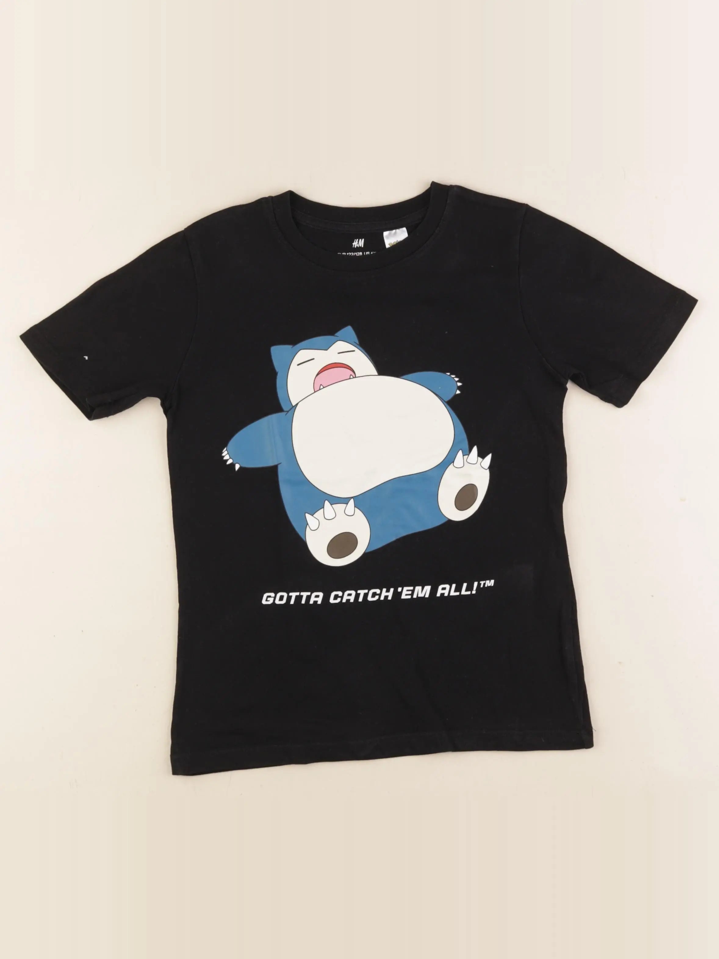 H&M - tee-shirt noir - 6/8 ans