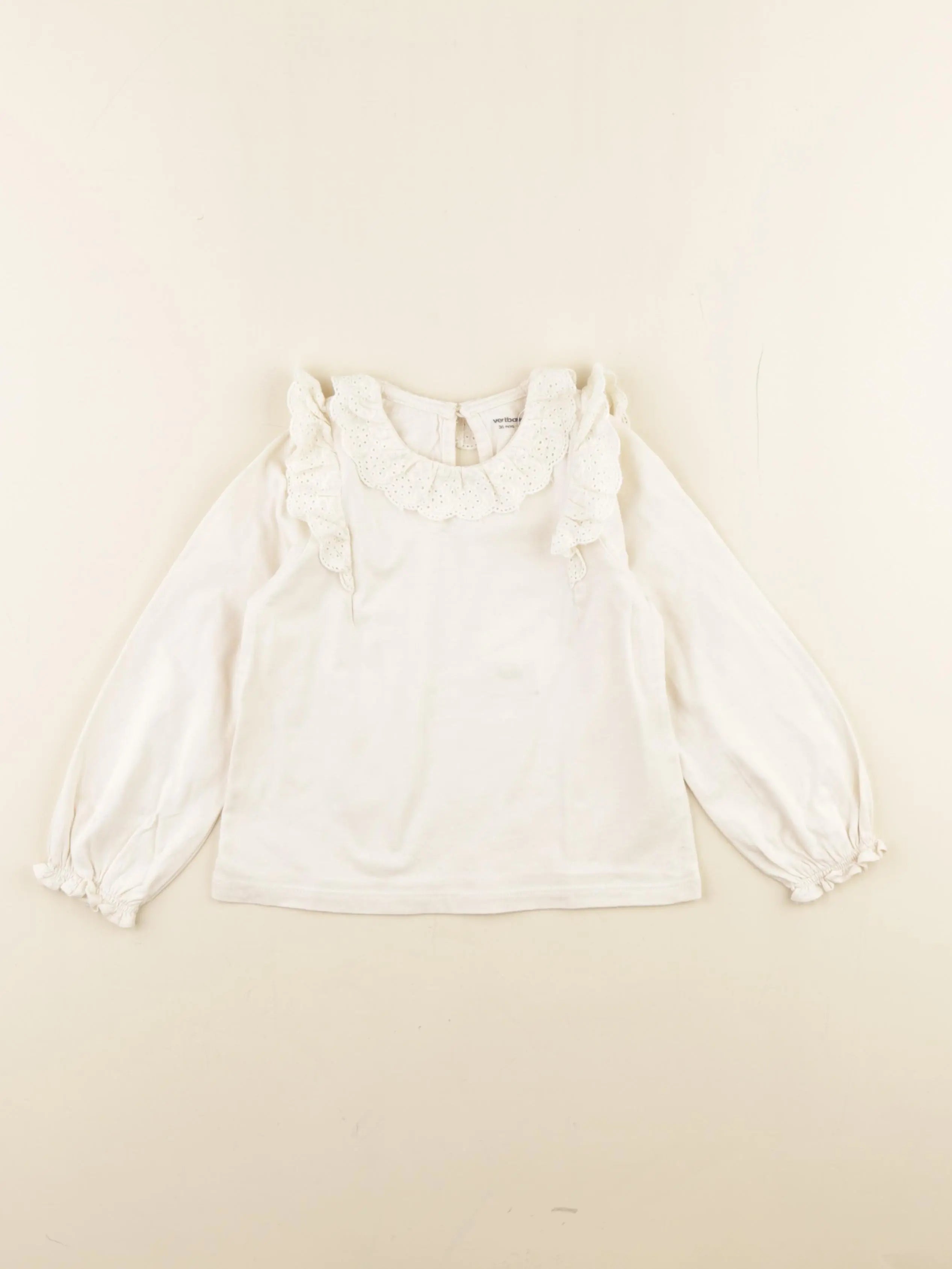 Vertbaudet - tee-shirt beige - 36 mois