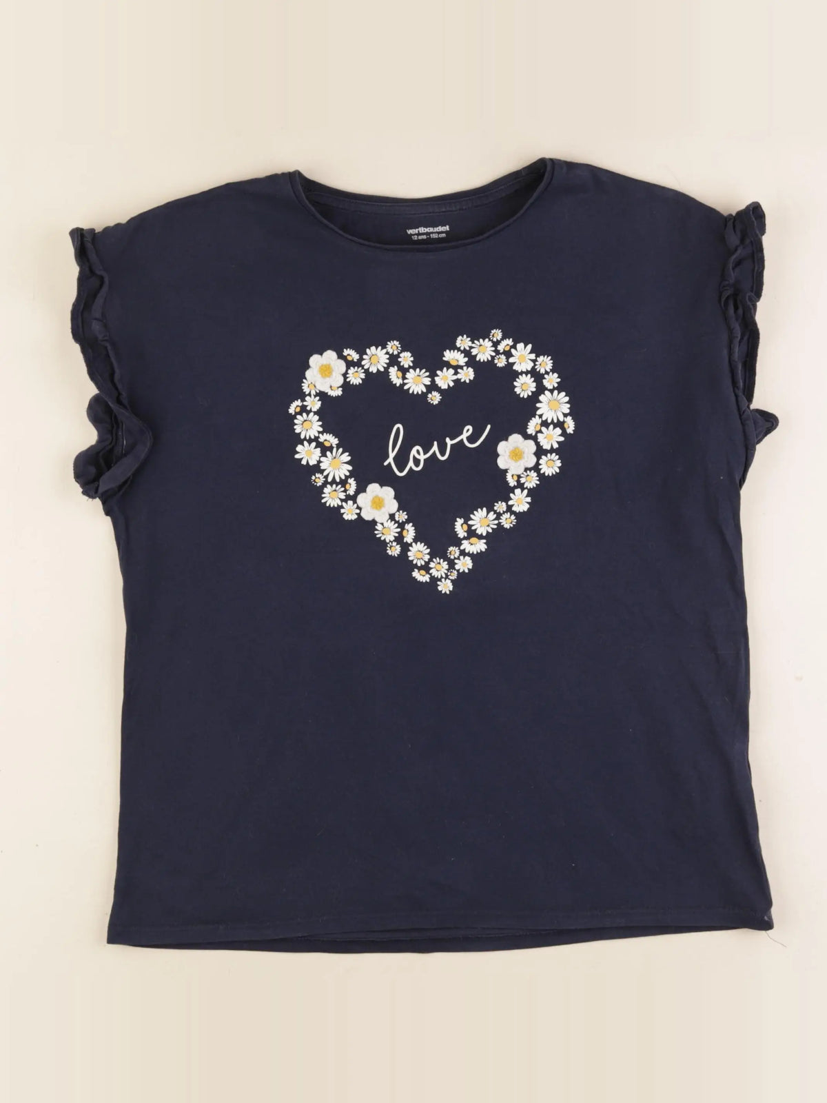 Vertbaudet - tee-shirt bleu - 12 ans