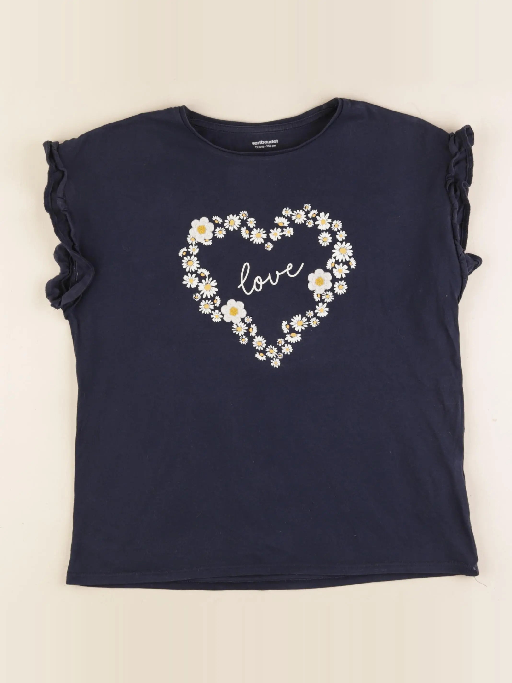 Vertbaudet - tee-shirt bleu - 12 ans