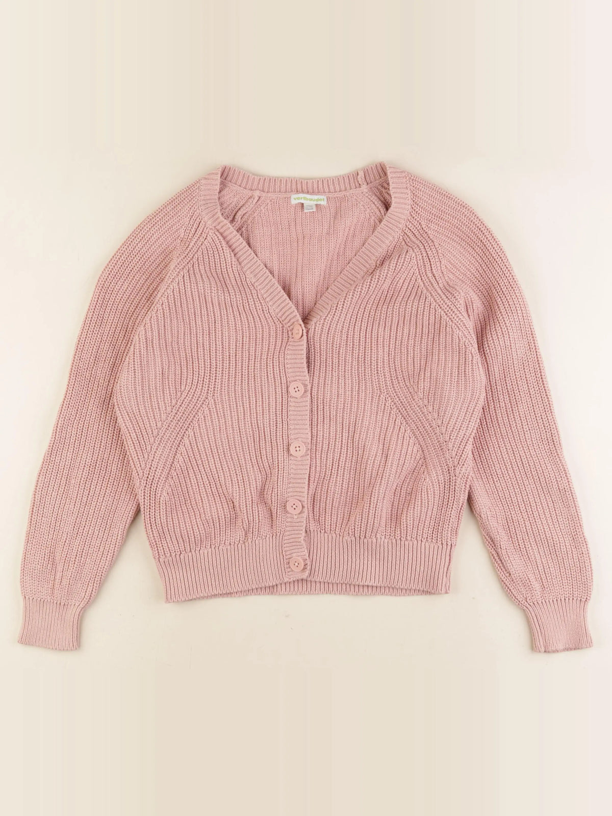 Vertbaudet - gilet rose - 10 ans