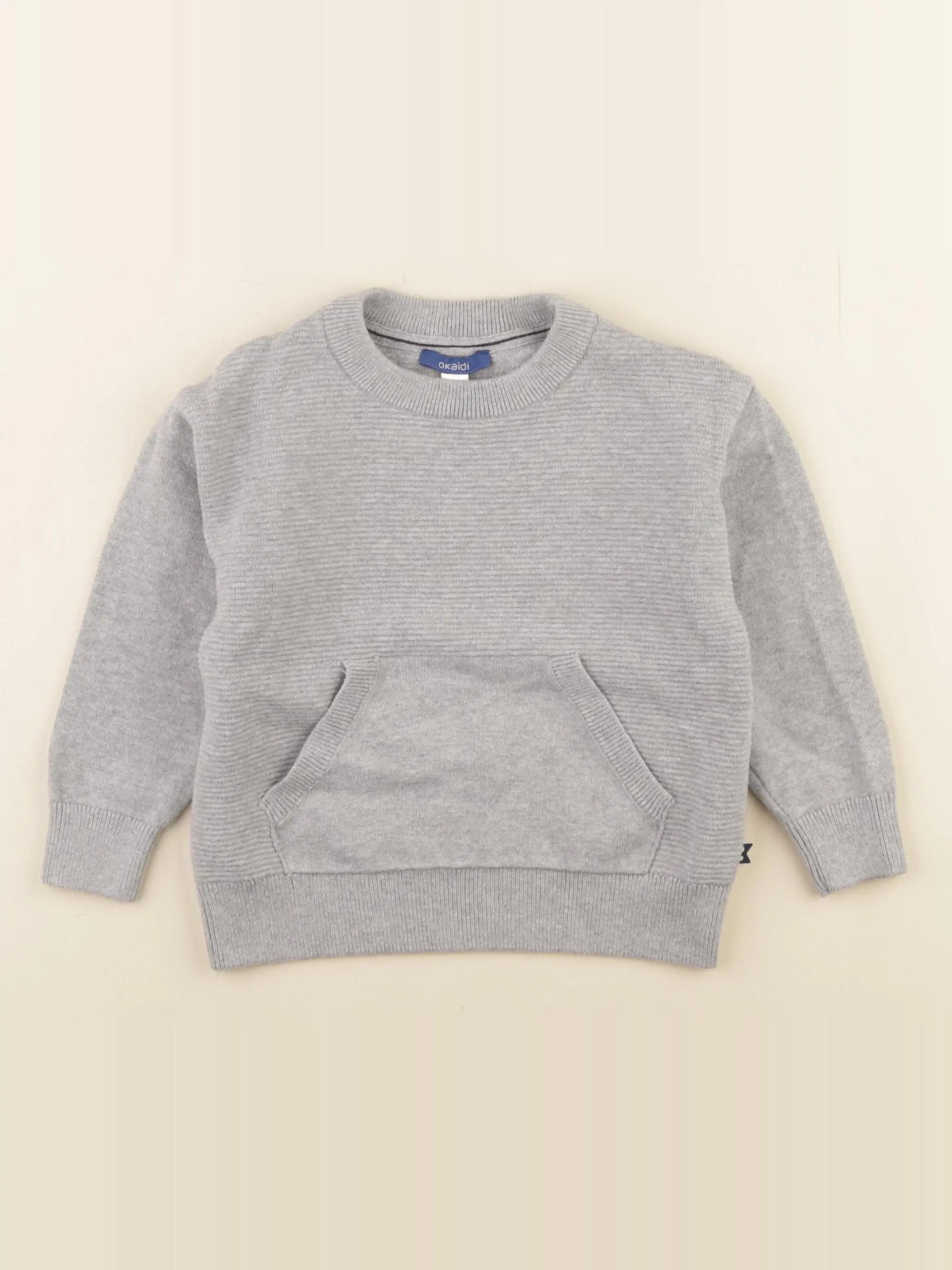 Okaidi - pull gris - 3 ans