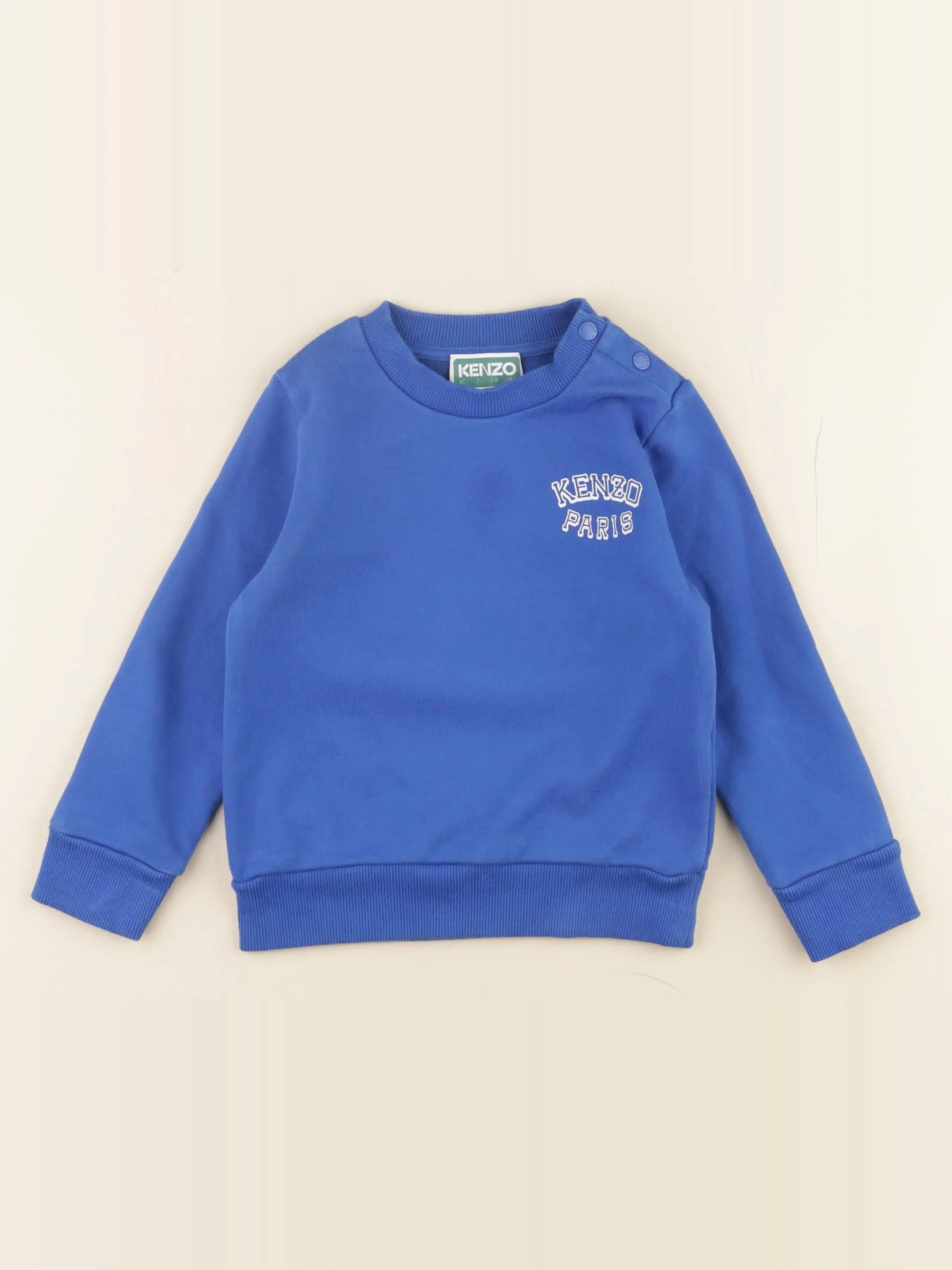 Kenzo - sweat imprimé au dos bleu - 3 ans