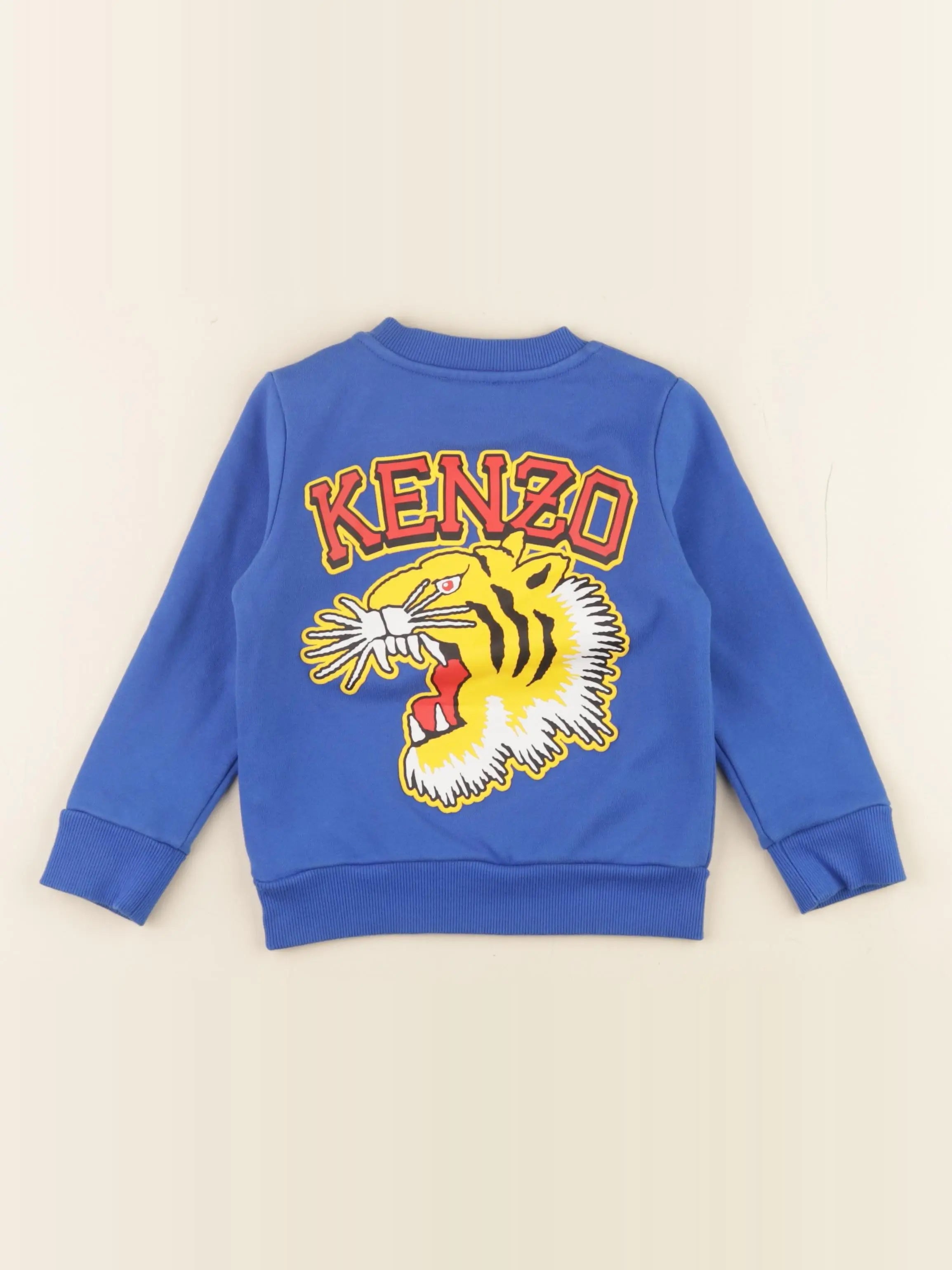 Kenzo - sweat imprimé au dos bleu - 3 ans