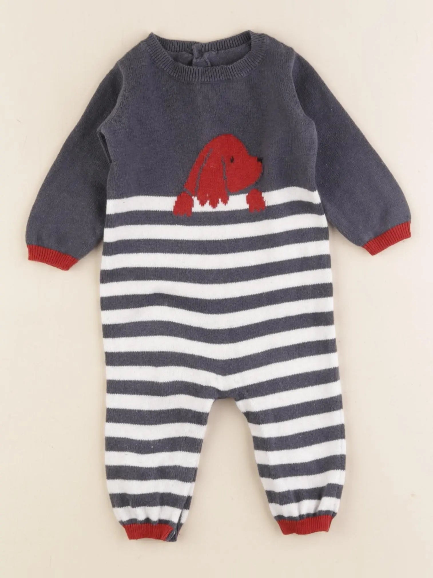 Jacadi - combinaison gris, blanc - 3 mois