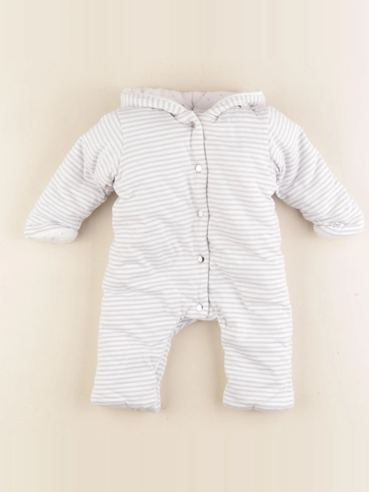 Jacadi - combi-pilote gris, blanc - 3 mois