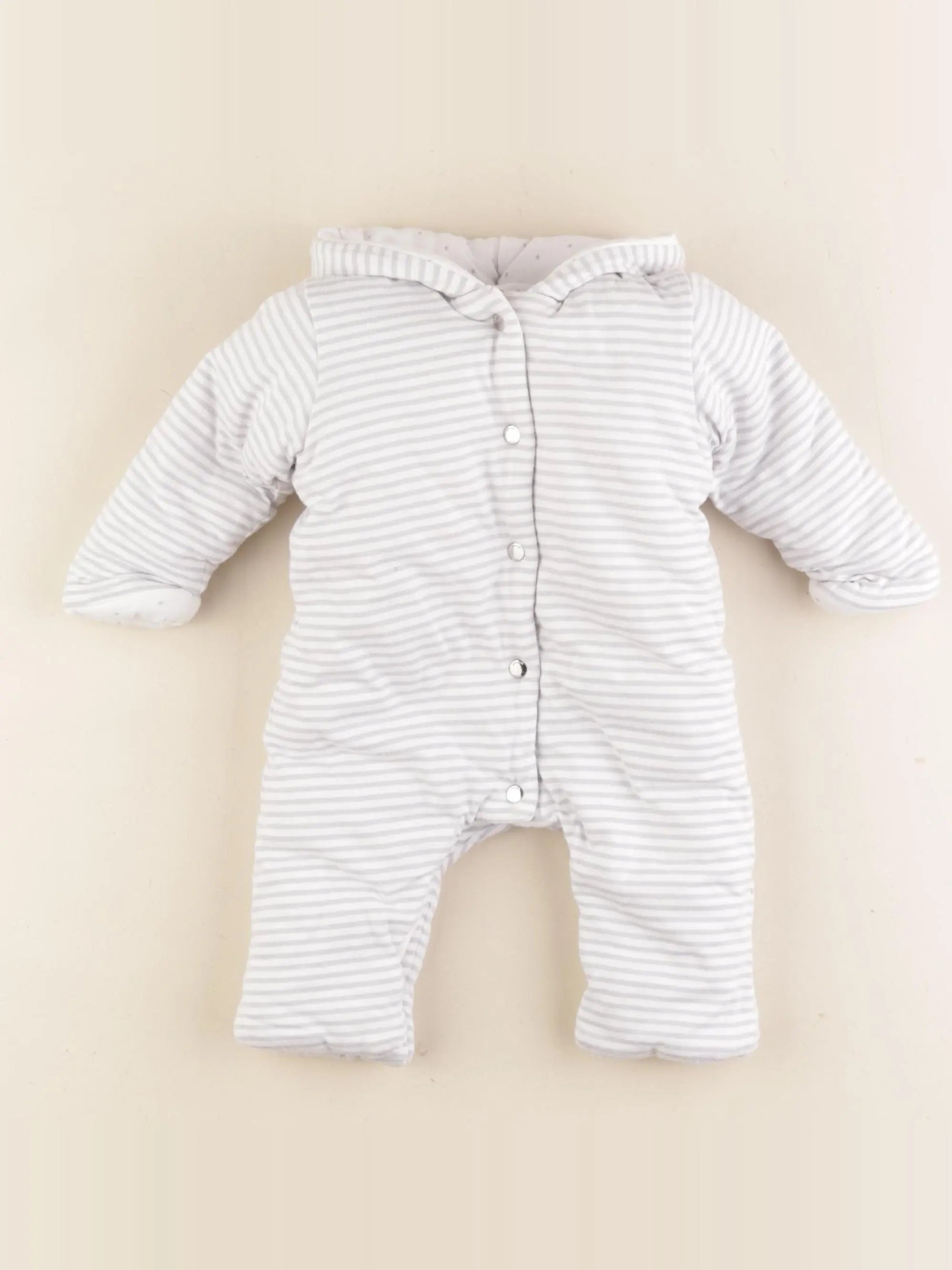 Jacadi - combi-pilote gris, blanc - 3 mois