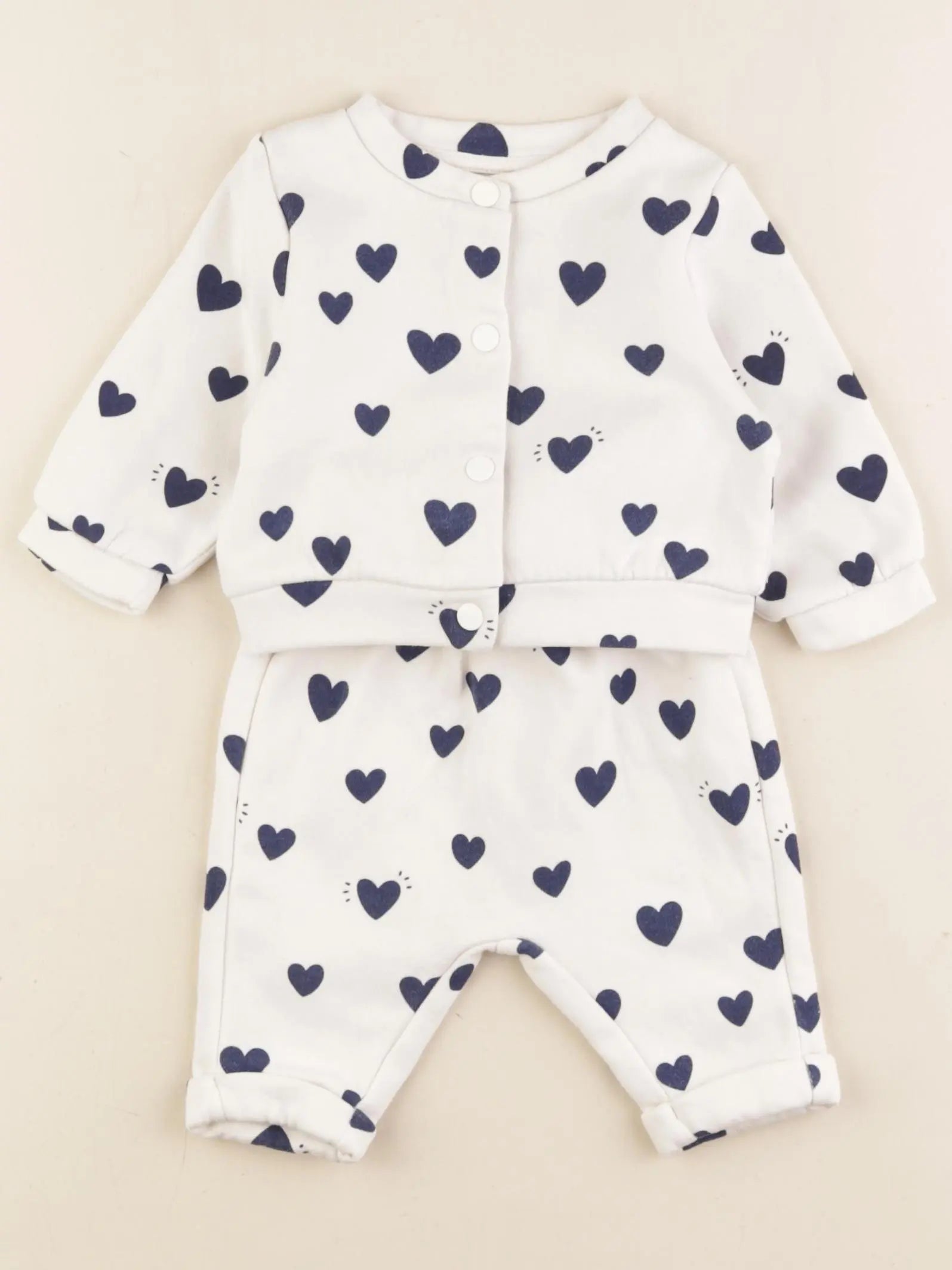 Tape à l'oeil - ensemble blanc, noir - 3 mois