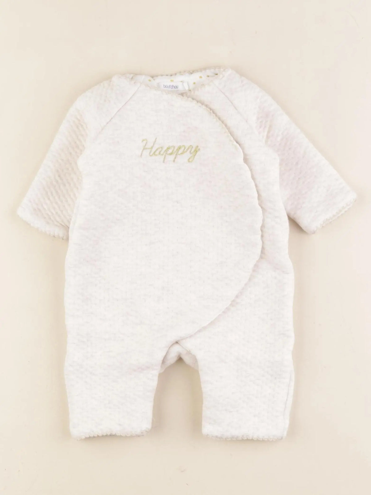 Boutchou - combinaison doublé beige, or - 1 mois