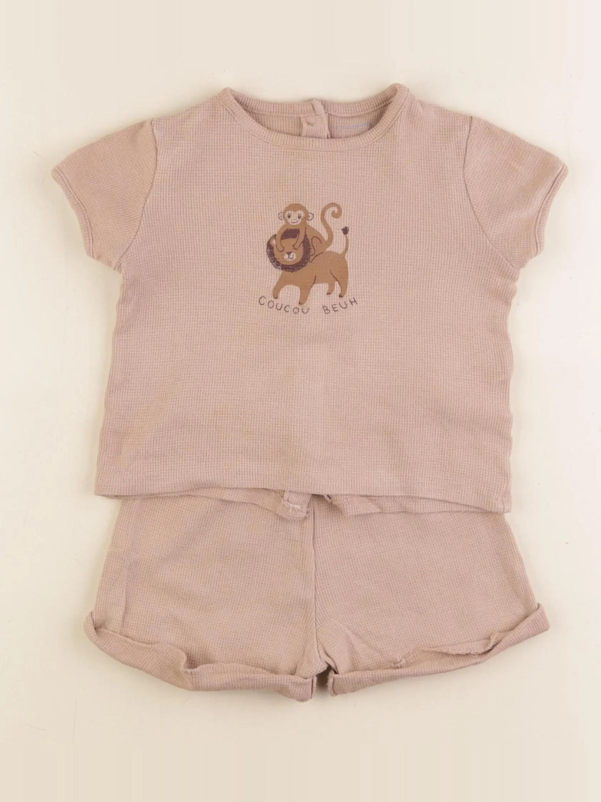 Vertbaudet - ensemble marron - 24 mois