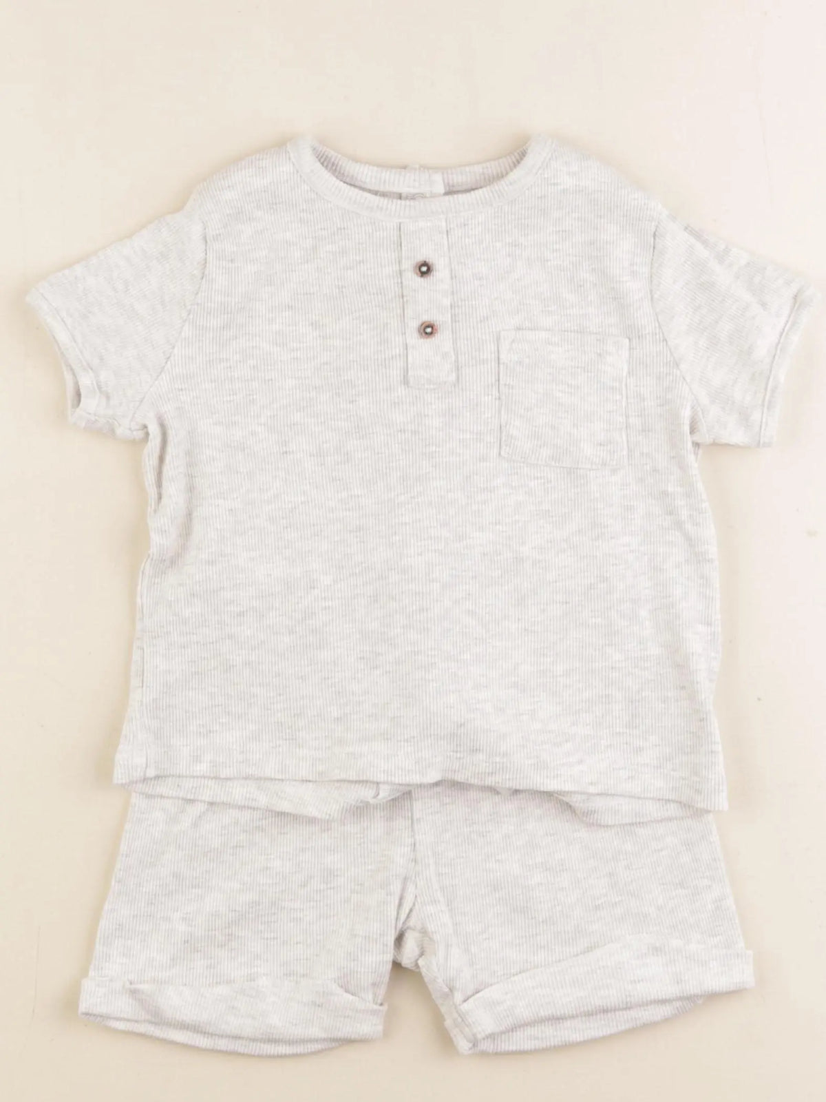 Vertbaudet - ensemble gris - 24 mois