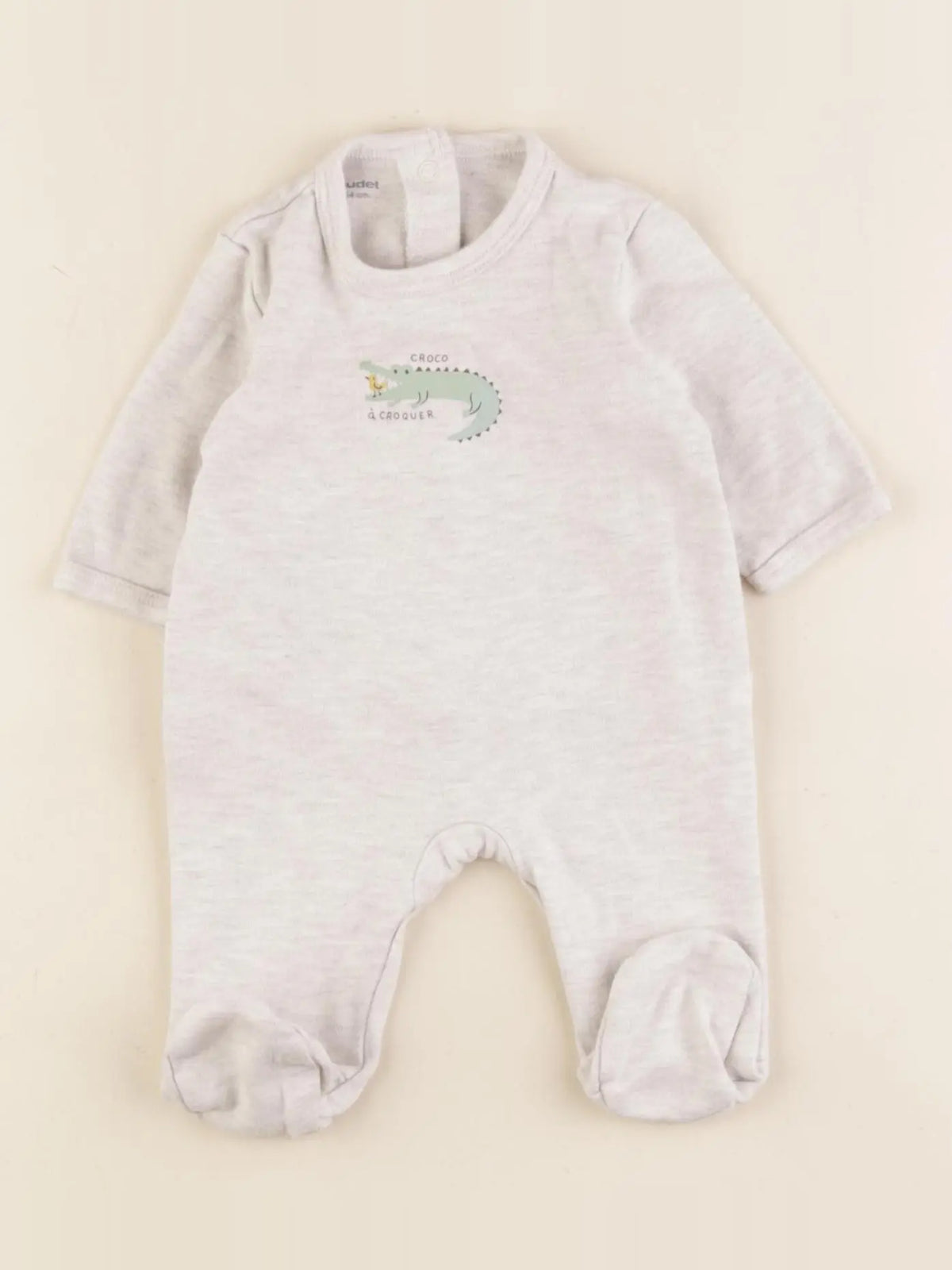 Vertbaudet - pyjama coton beige - 1 mois