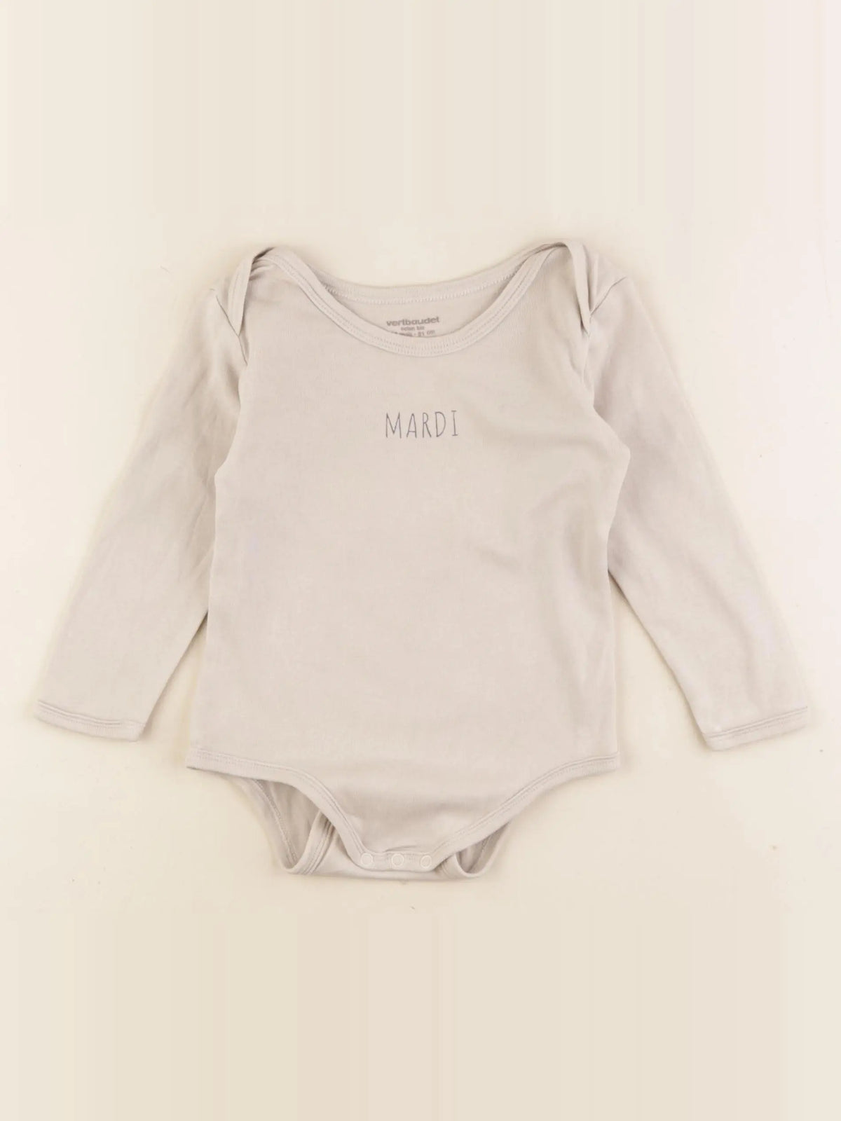 Vertbaudet - body beige - 18 mois