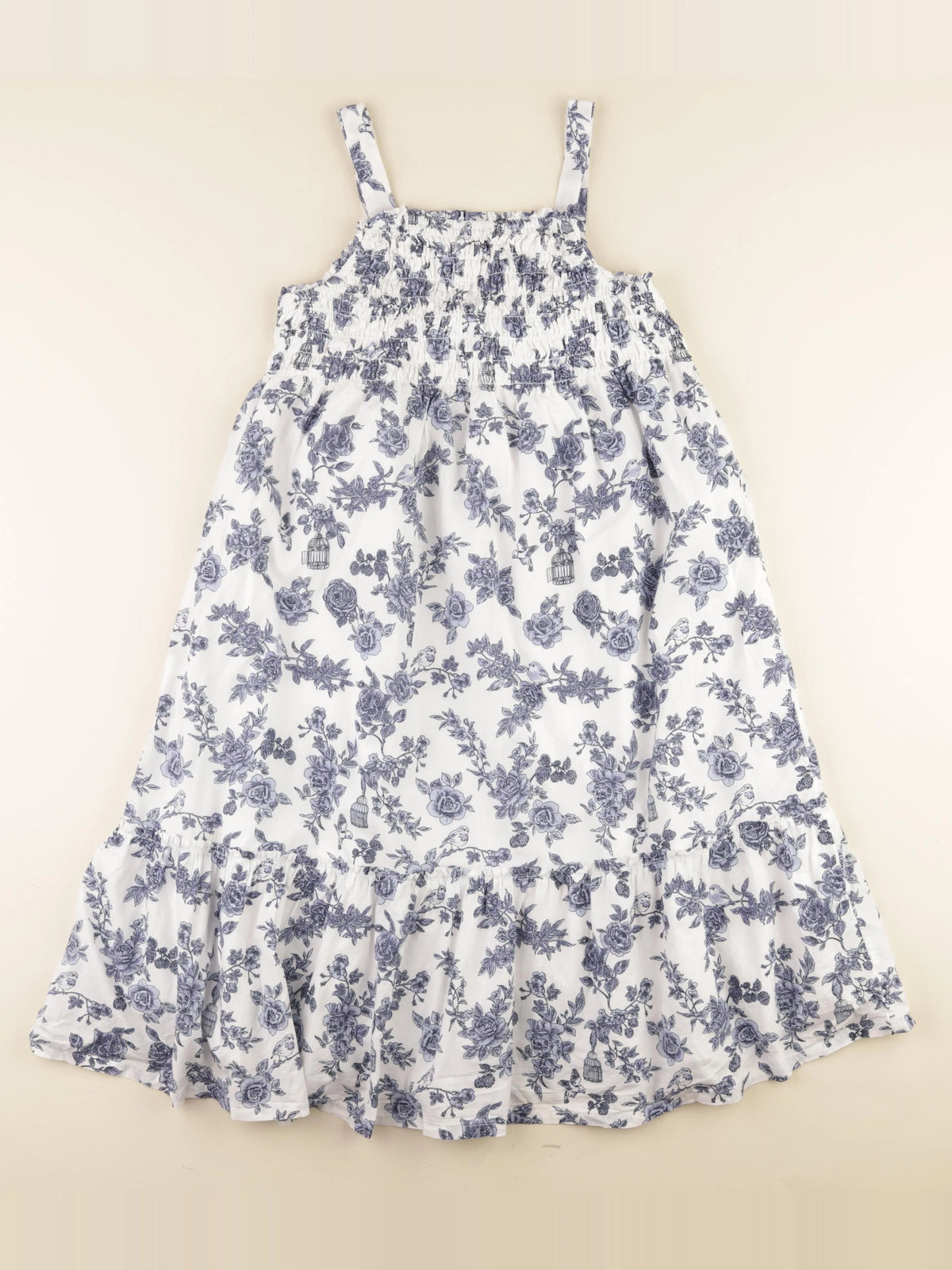 Vertbaudet - robe blanc, bleu - 12 ans