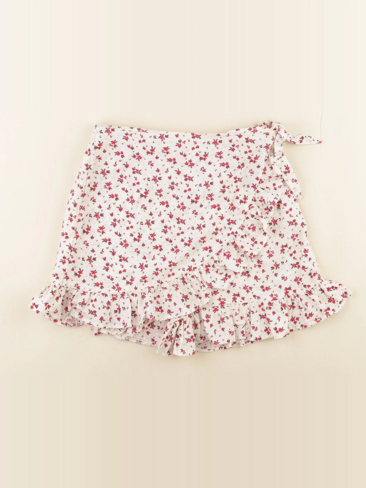 Vertbaudet - jupe short blanc, rose - 12 ans
