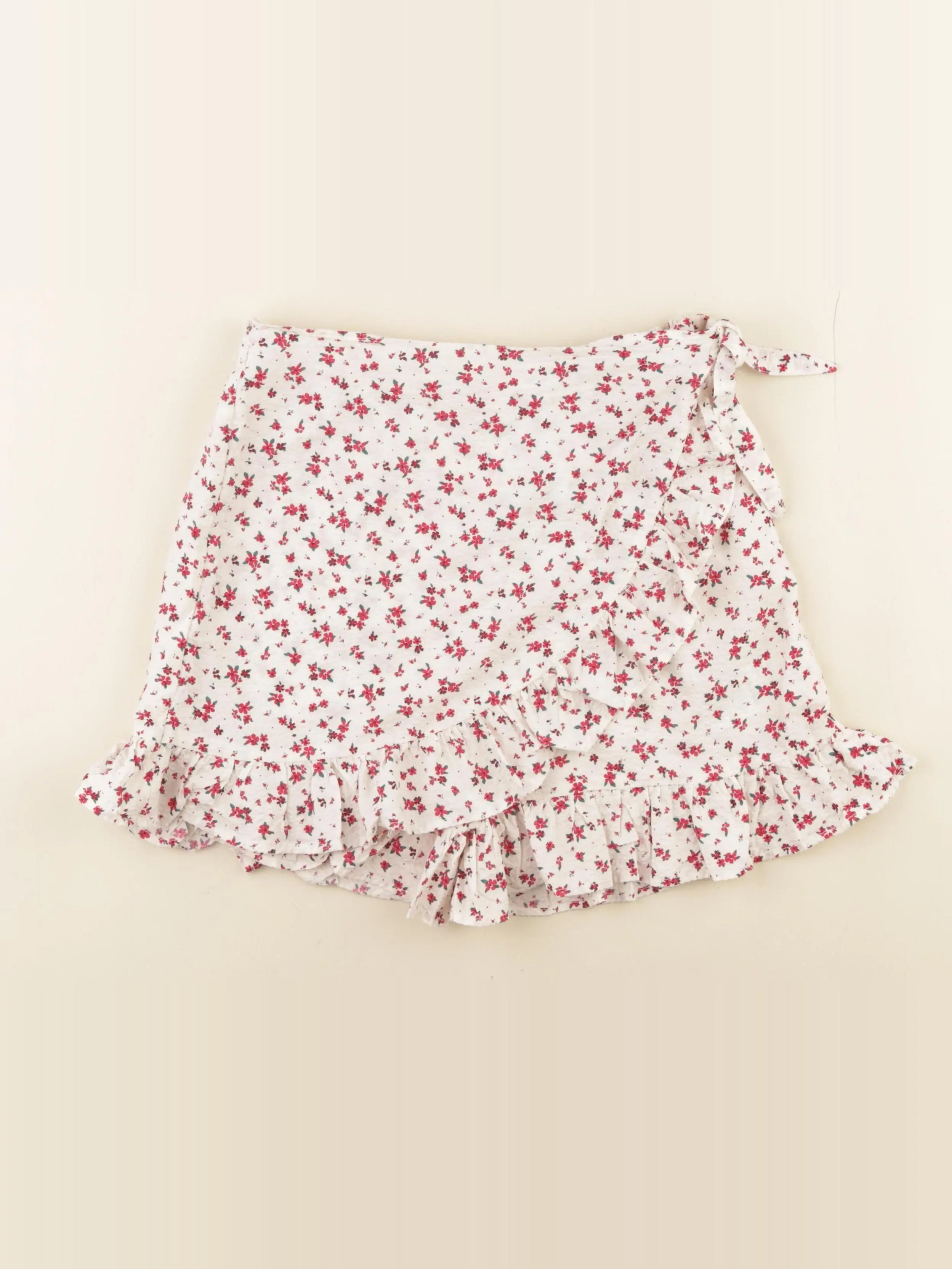 Vertbaudet - jupe short blanc, rose - 12 ans