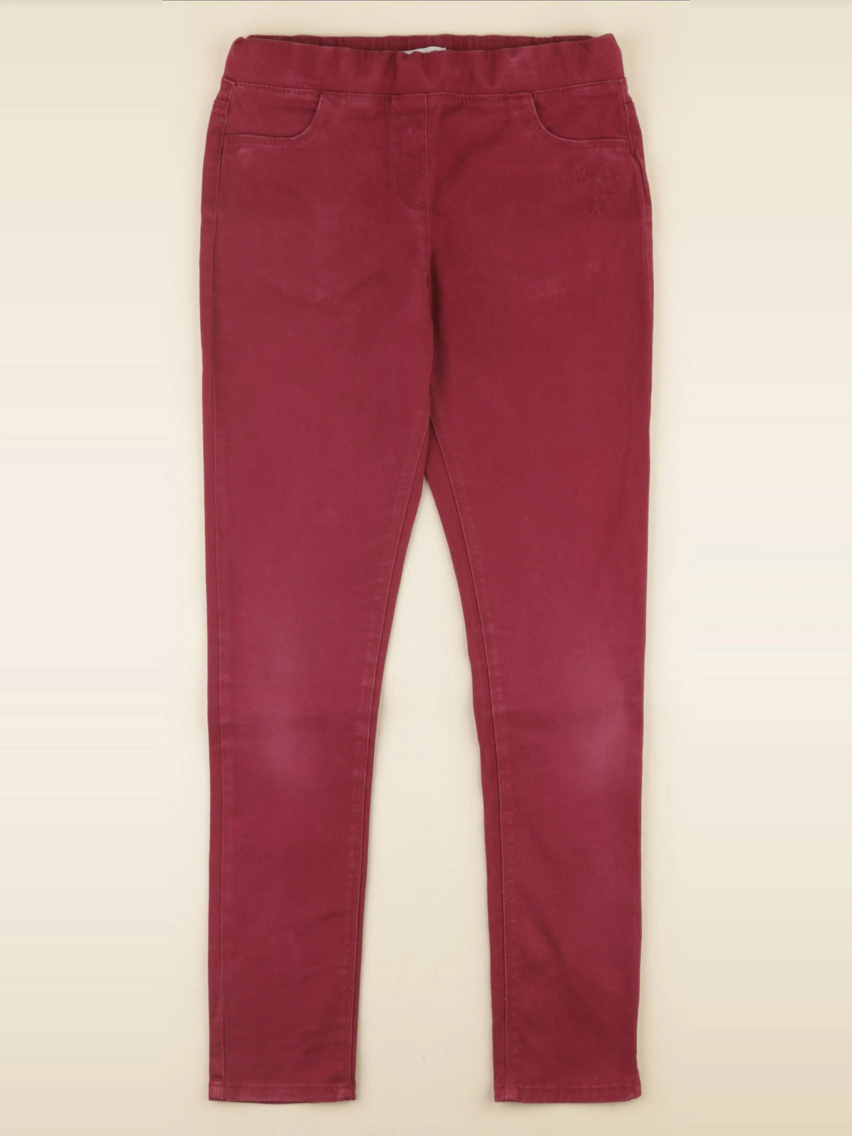 Vertbaudet - jegging rouge - 12 ans