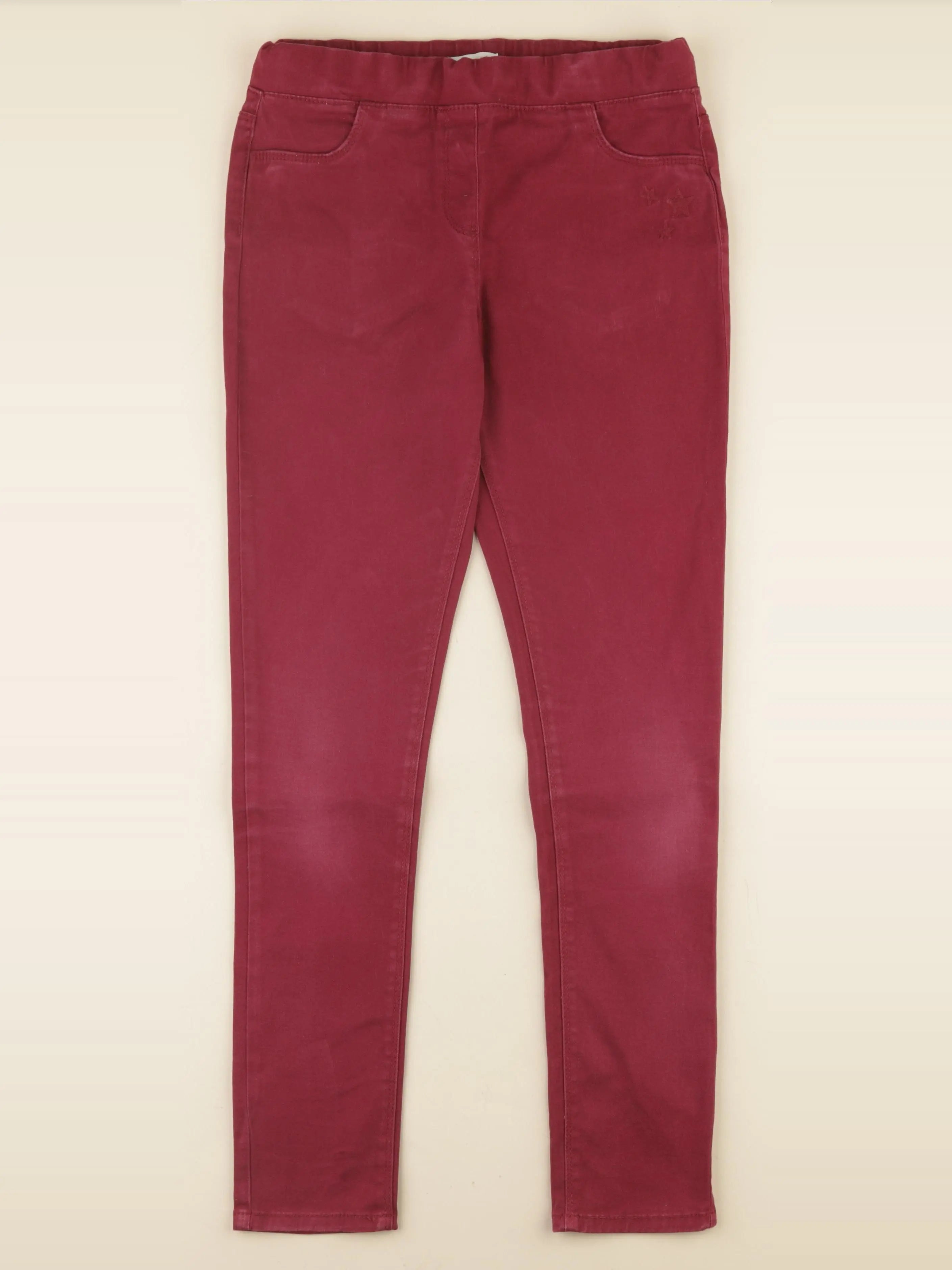 Vertbaudet - jegging rouge - 12 ans
