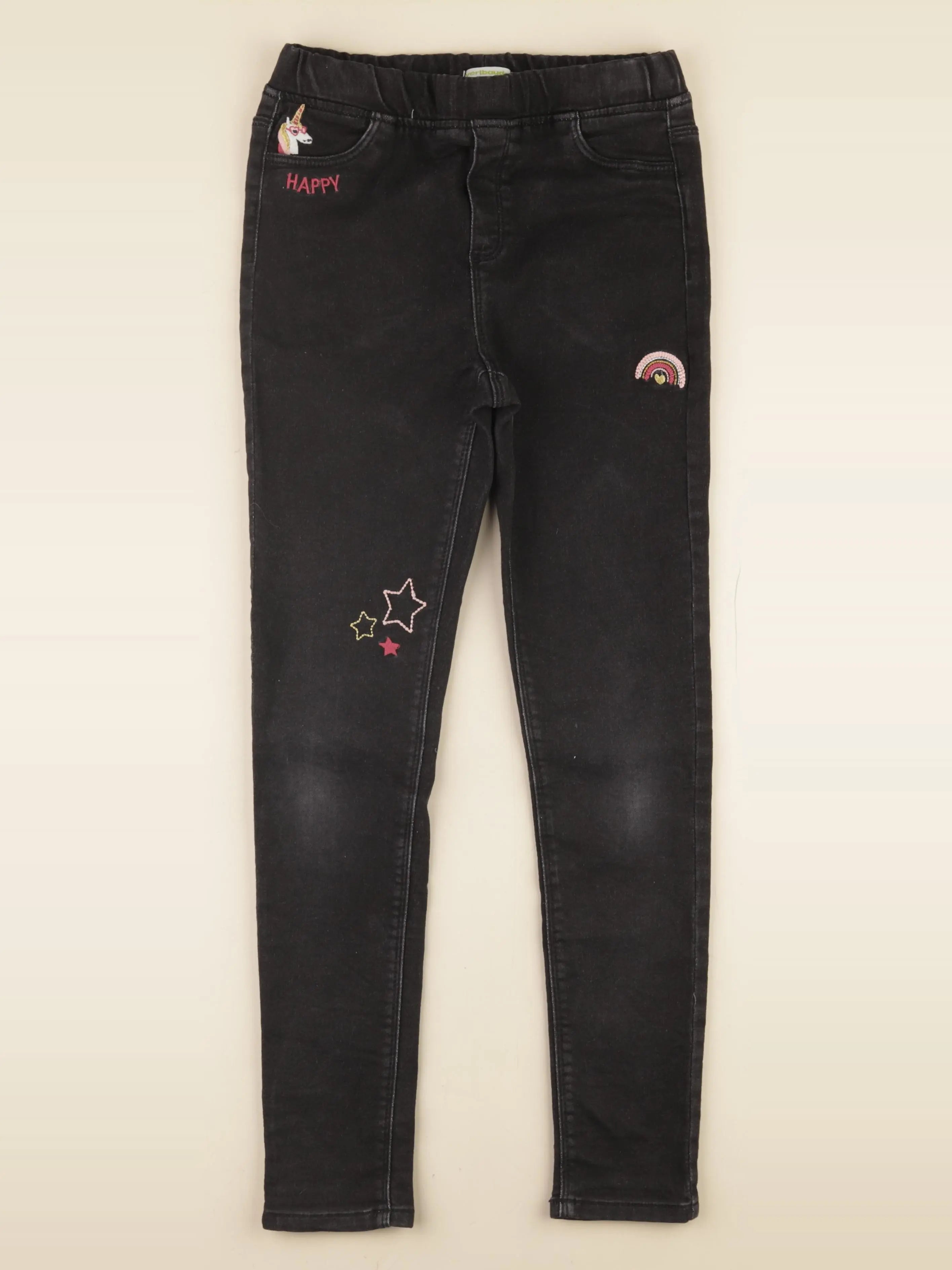 Vertbaudet - jegging noir - 12 ans
