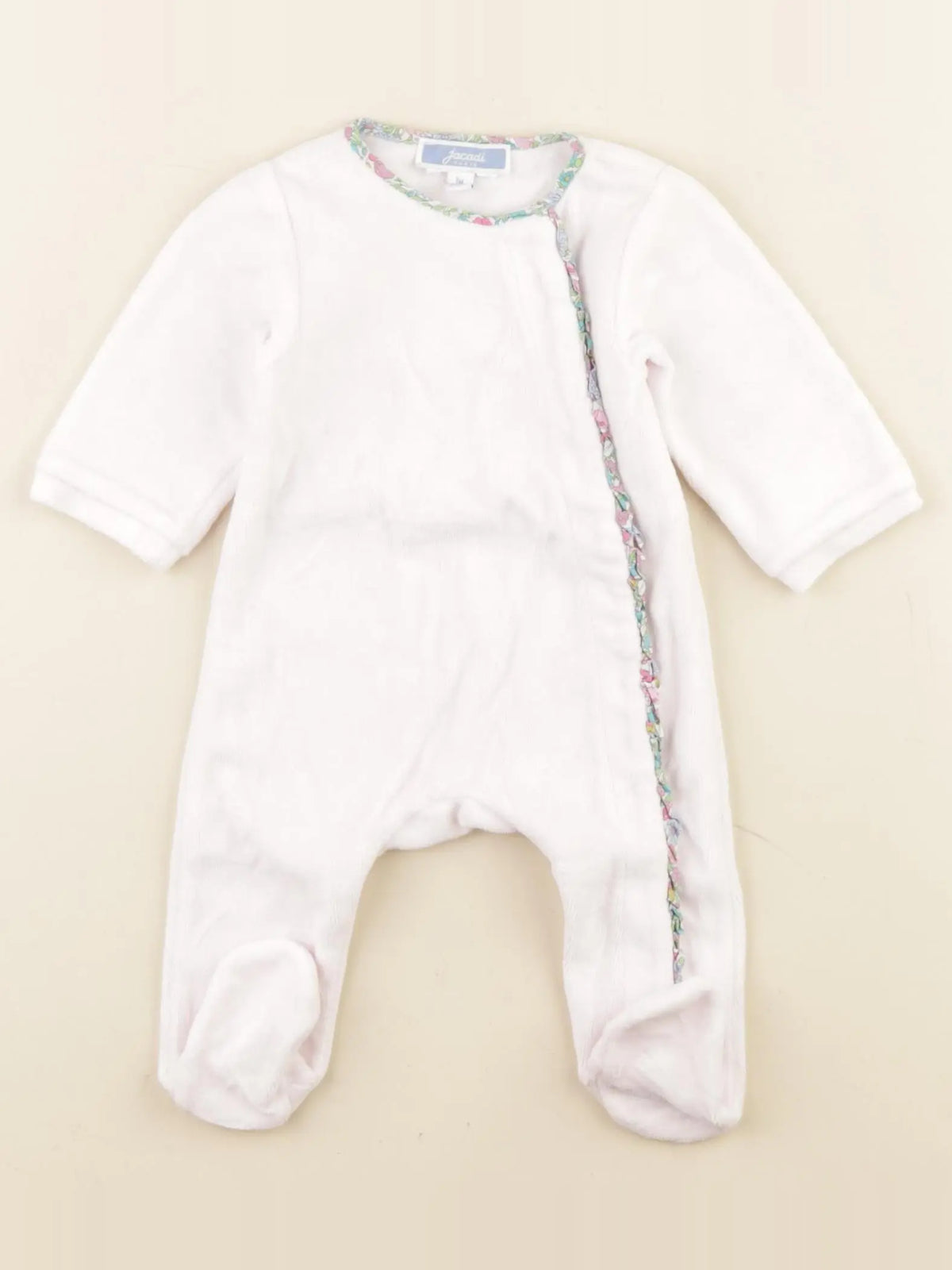 Jacadi - pyjama liberty velours rose - 1 mois