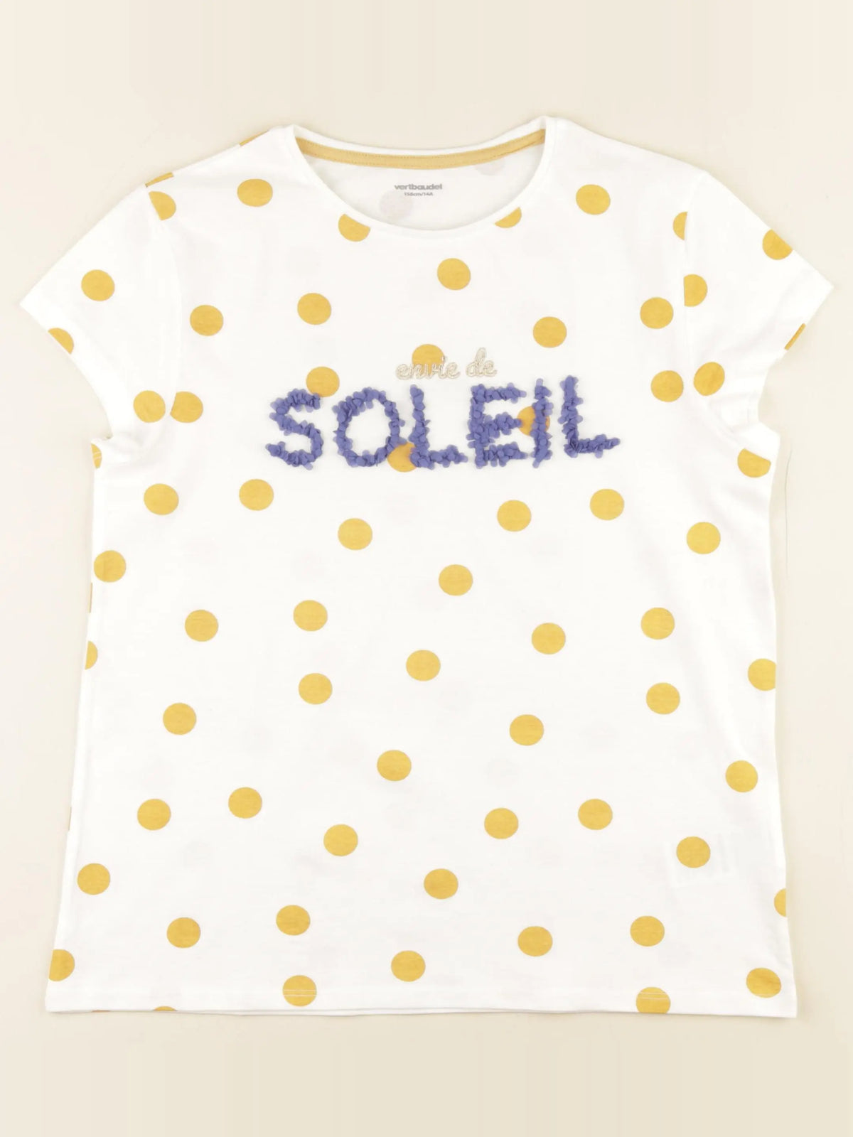 Vertbaudet - tee-shirt blanc - 14 ans