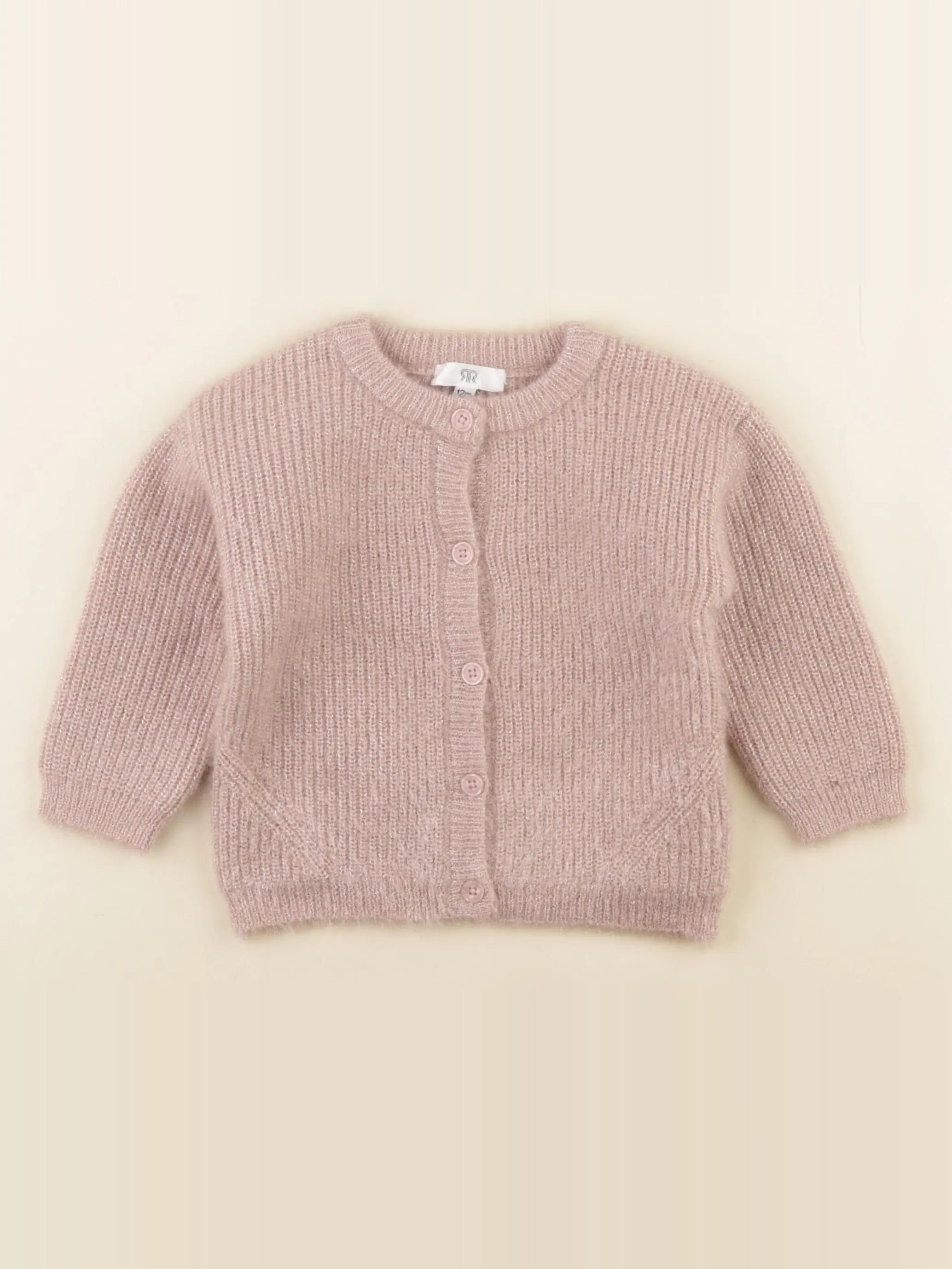 La Redoute - gilet rose - 12 mois