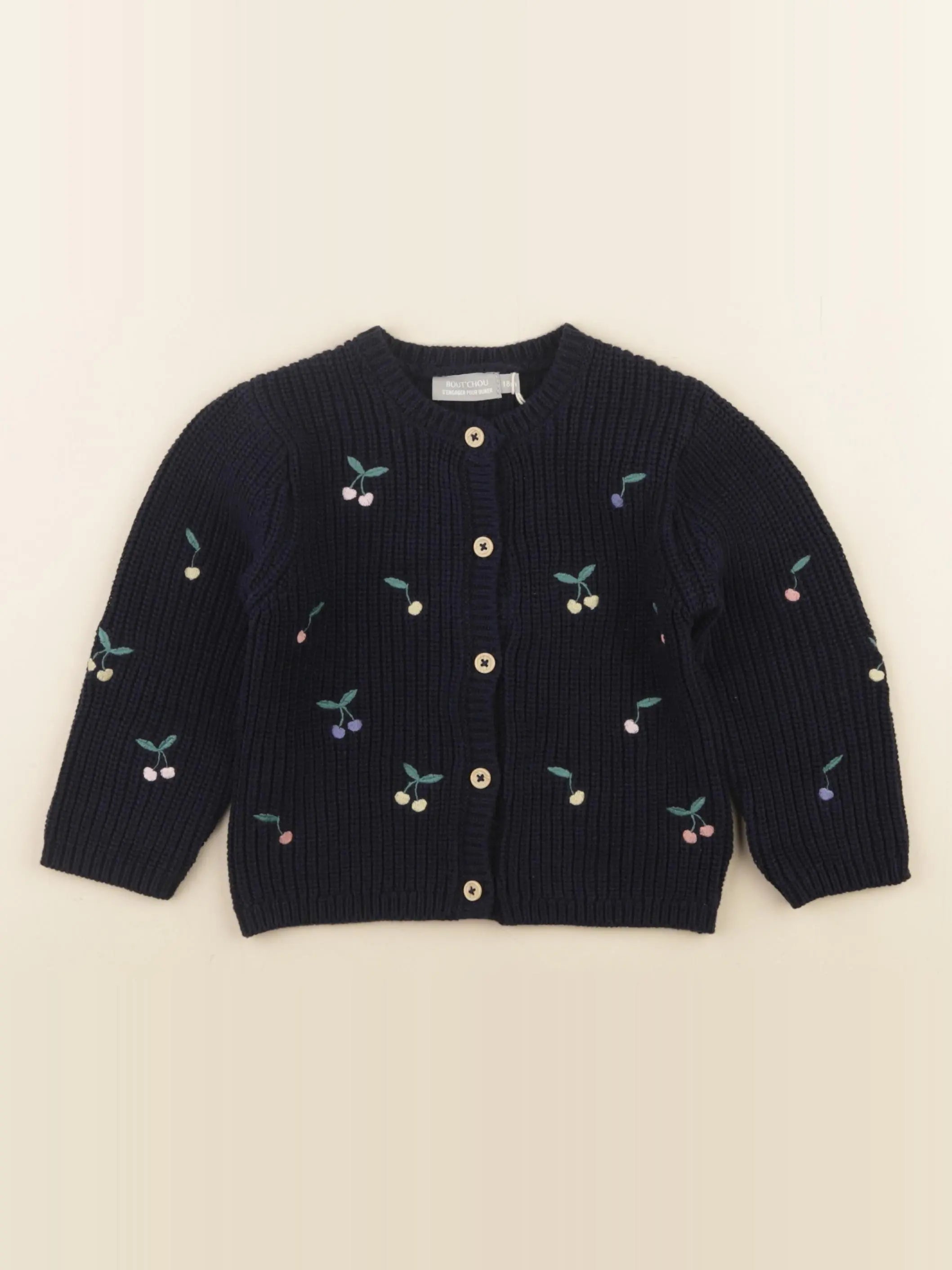 Boutchou - gilet bleu - 18 mois