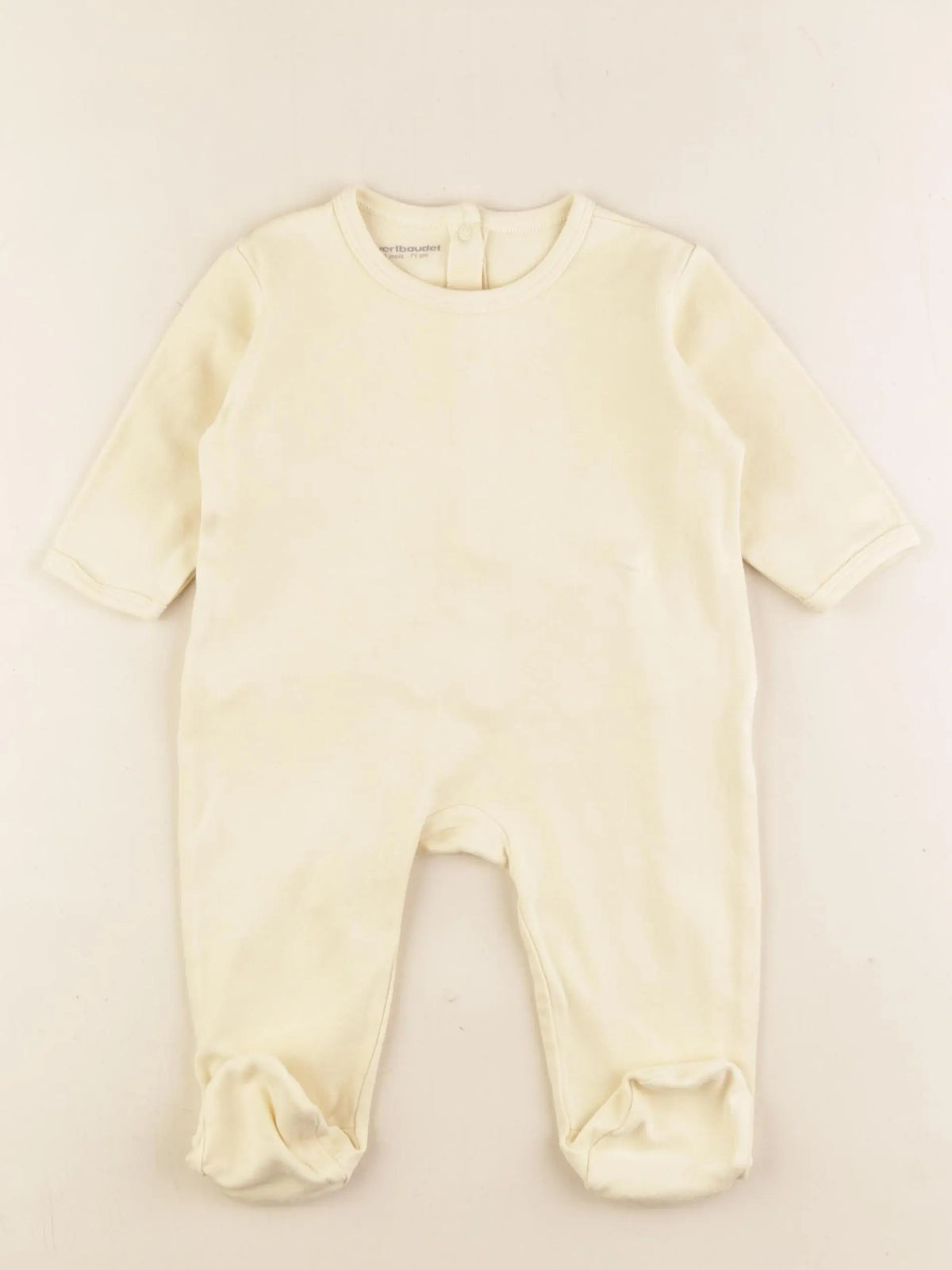 Vertbaudet - pyjama coton jaune - 9 mois