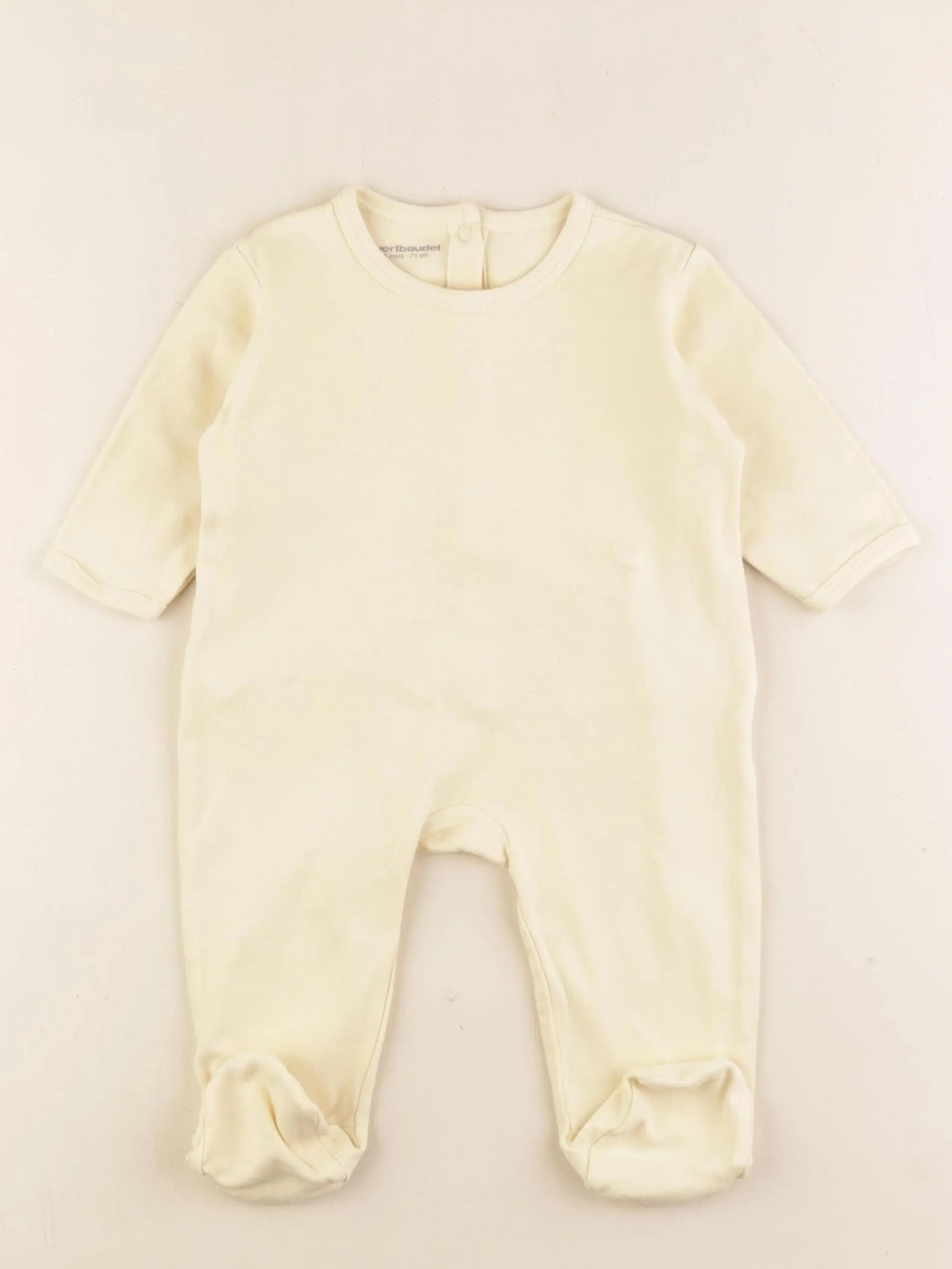 Vertbaudet - pyjama coton jaune - 9 mois