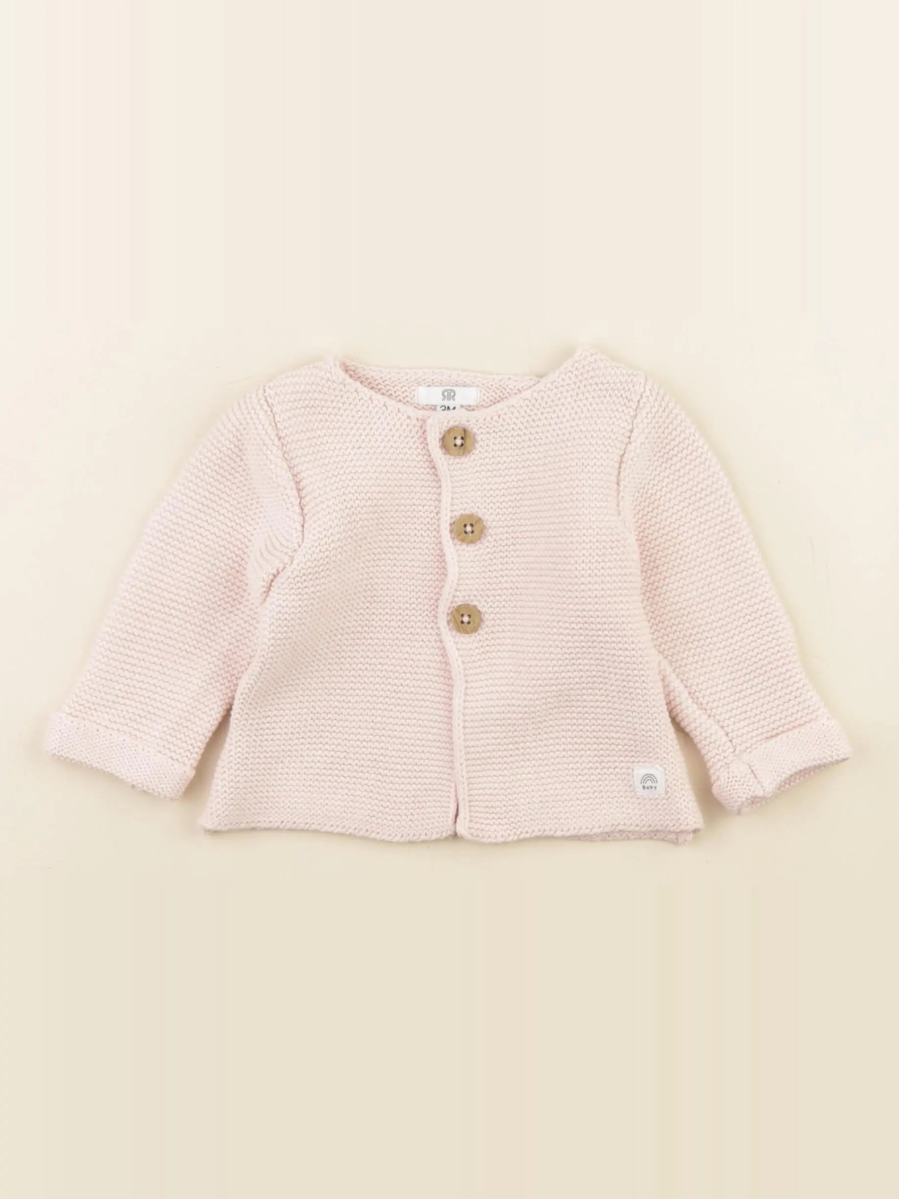La Redoute - gilet rose - 3 mois