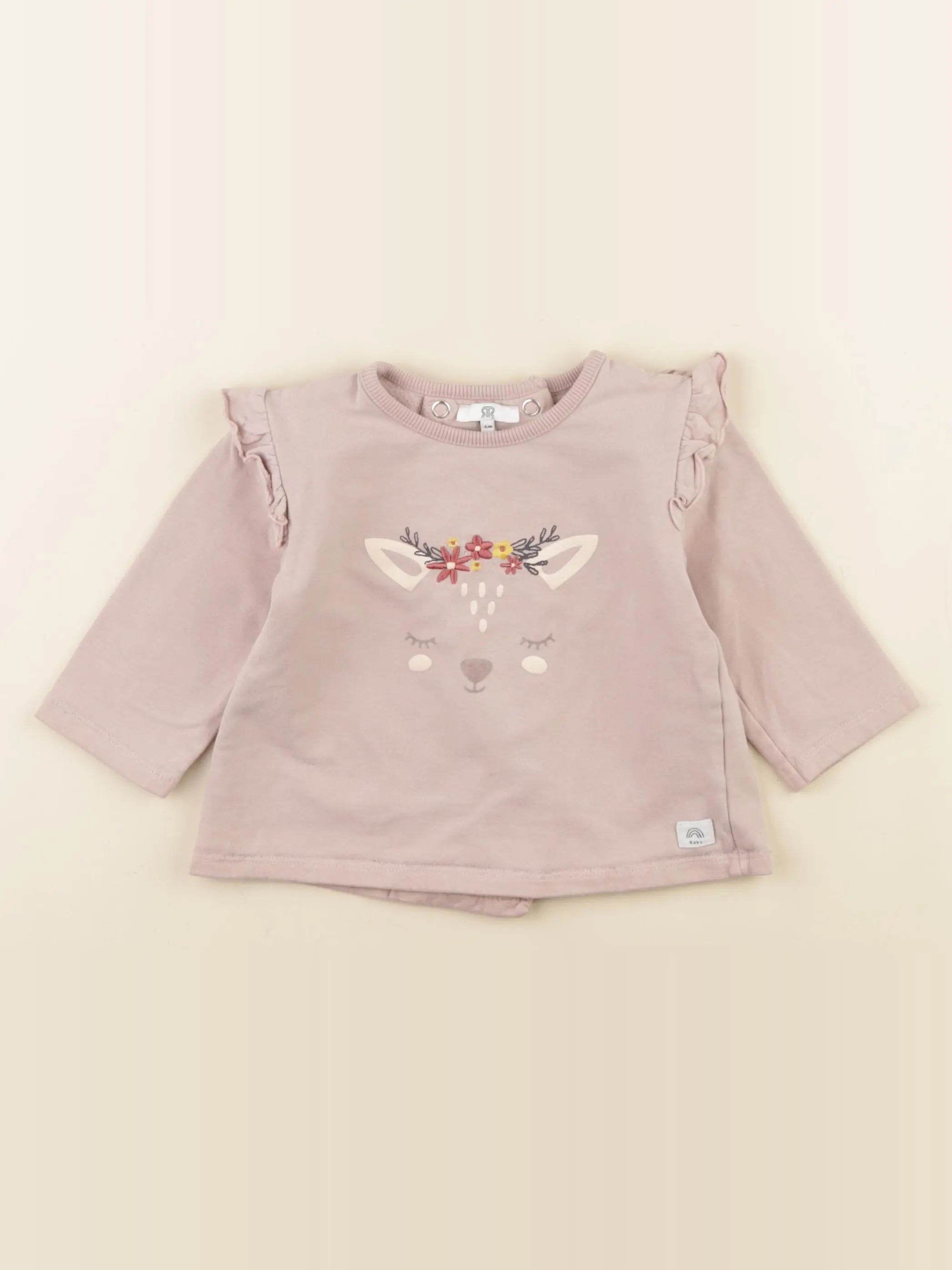 La Redoute - sweat rose - 6 mois
