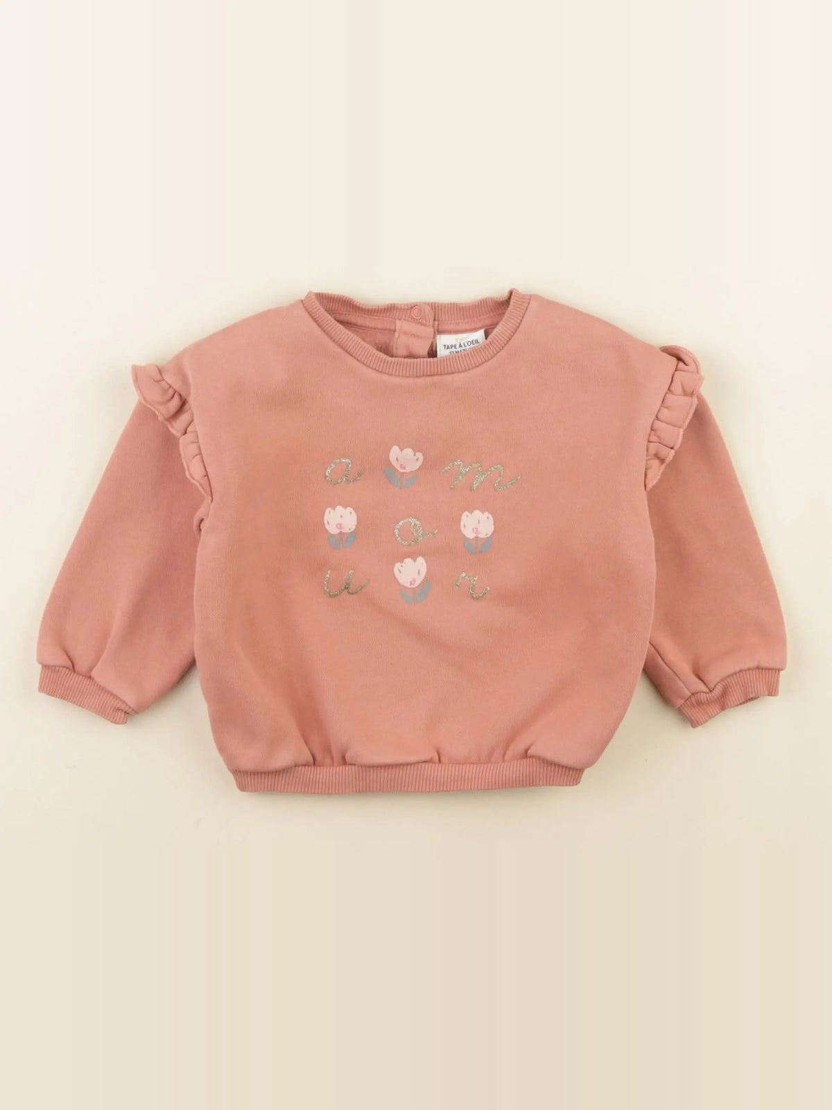 Tape à l'oeil - sweat rose - 12 mois