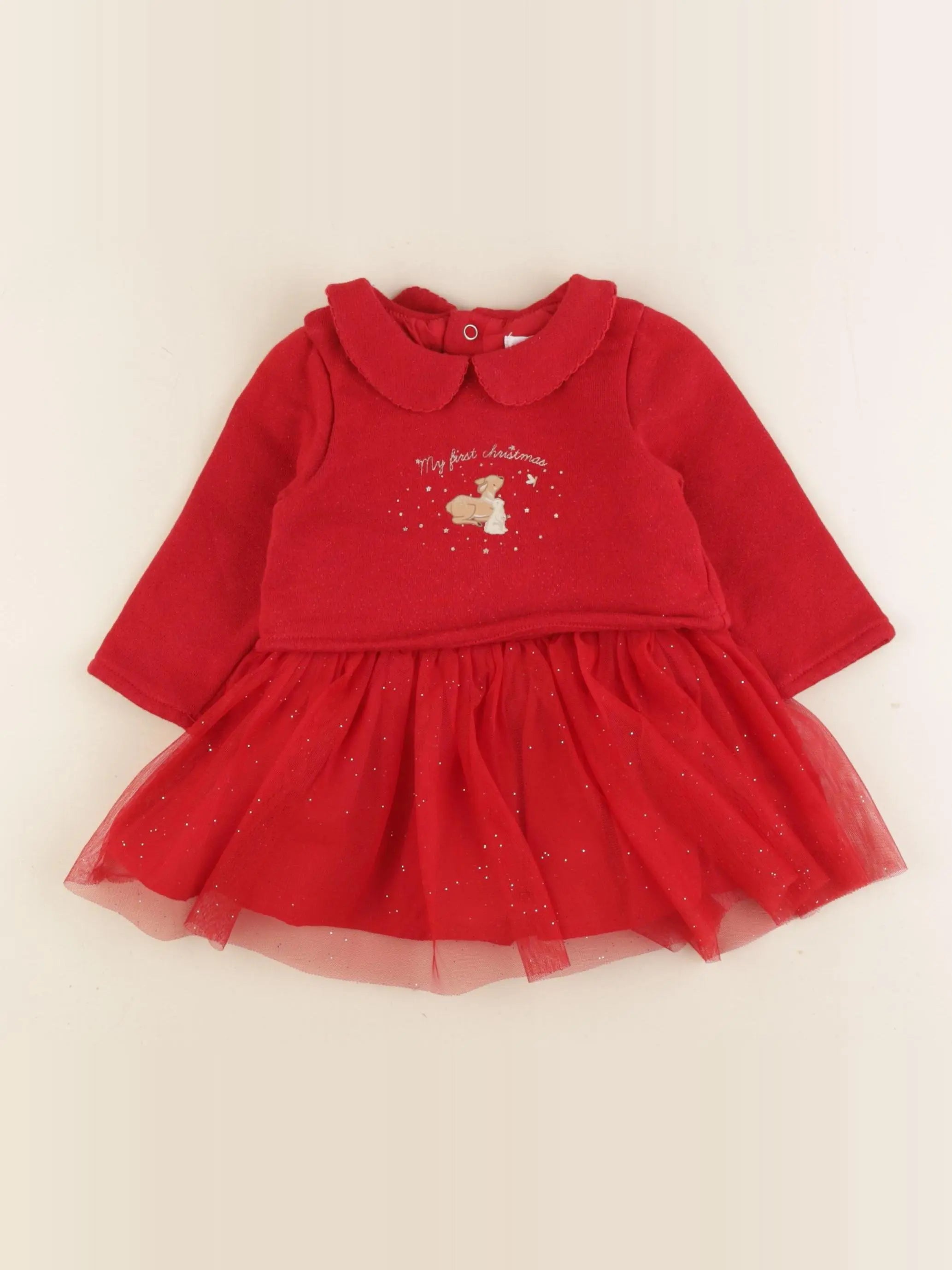 Vertbaudet - robe rouge - 6 mois