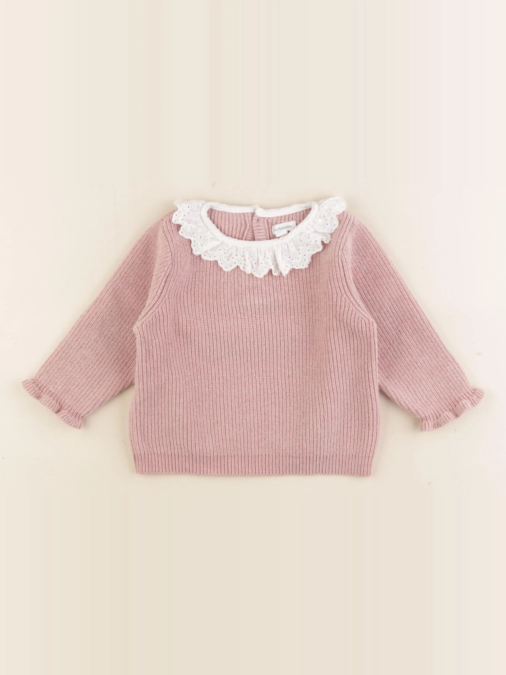 Vertbaudet - pull rose - 9 mois