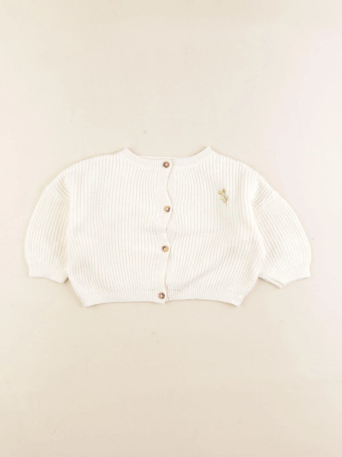 Vertbaudet - gilet blanc - 9 mois