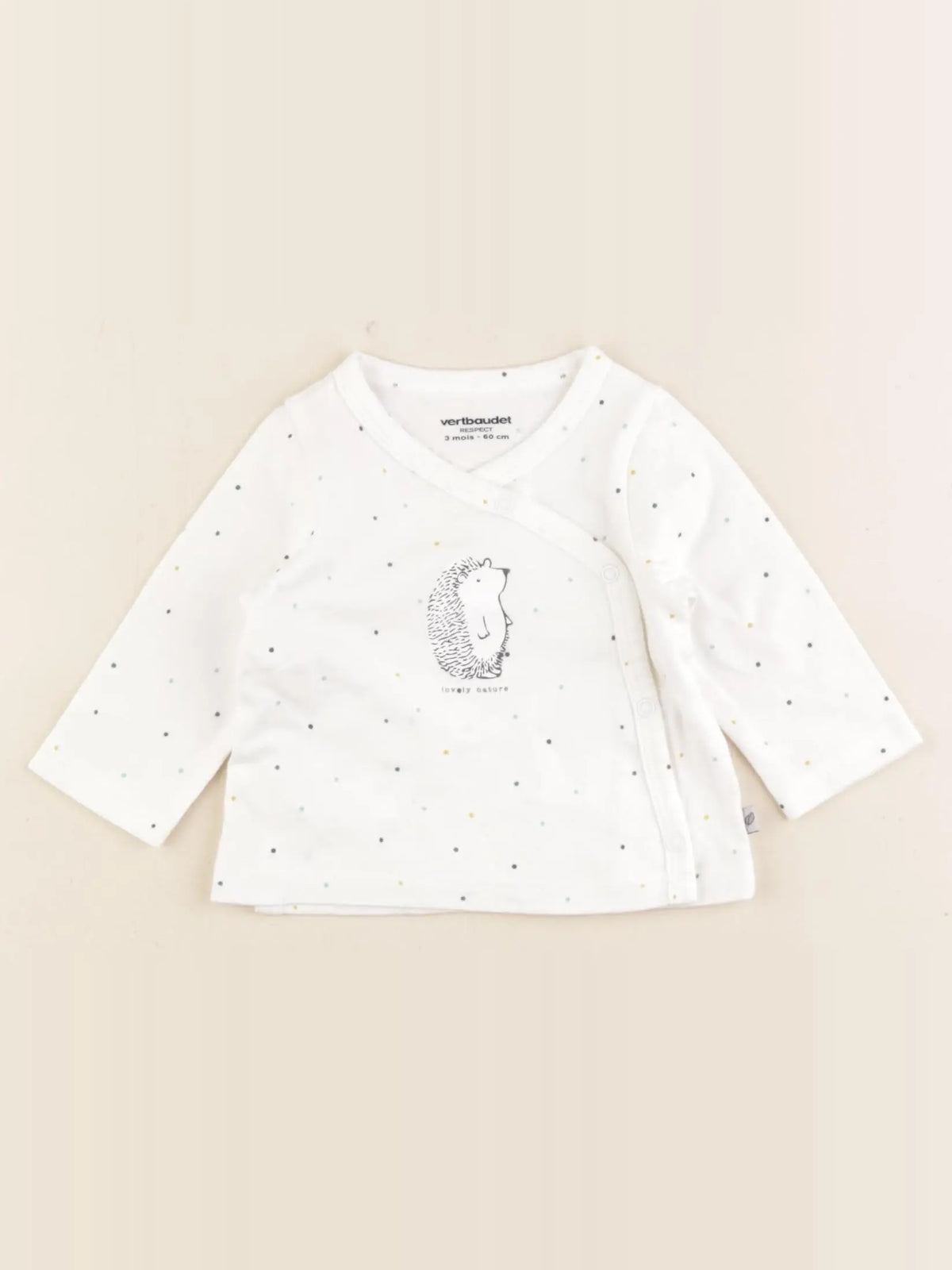 Vertbaudet - tee-shirt blanc - 3 mois