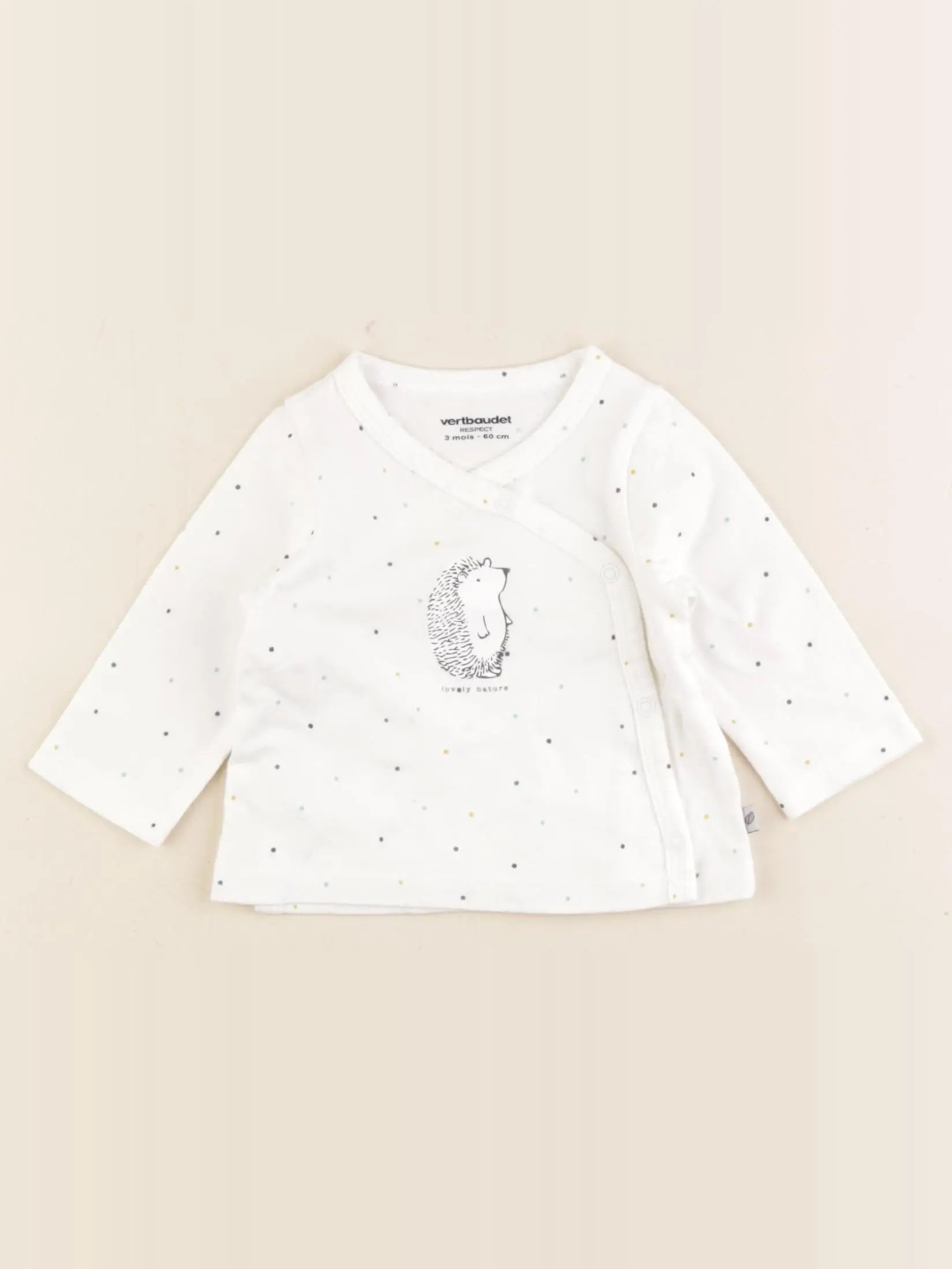 Vertbaudet - tee-shirt blanc - 3 mois