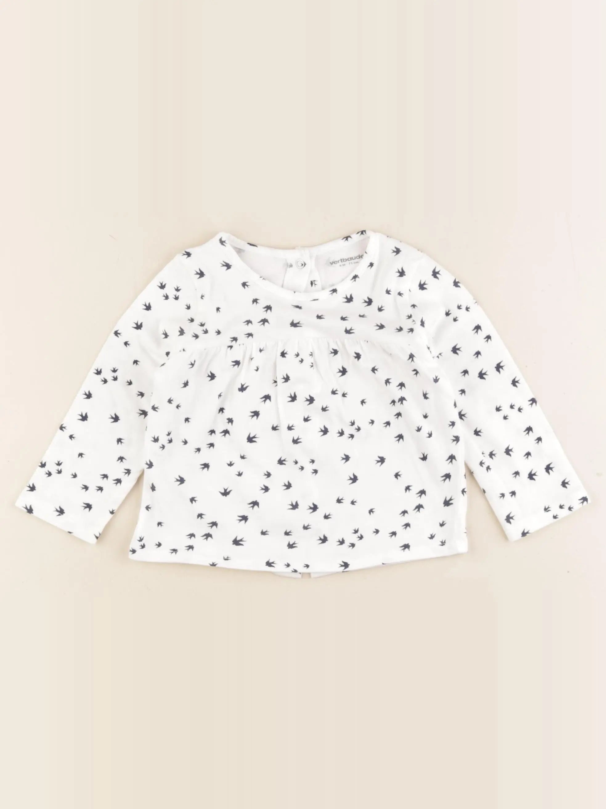 Vertbaudet - tee-shirt blanc - 9 mois