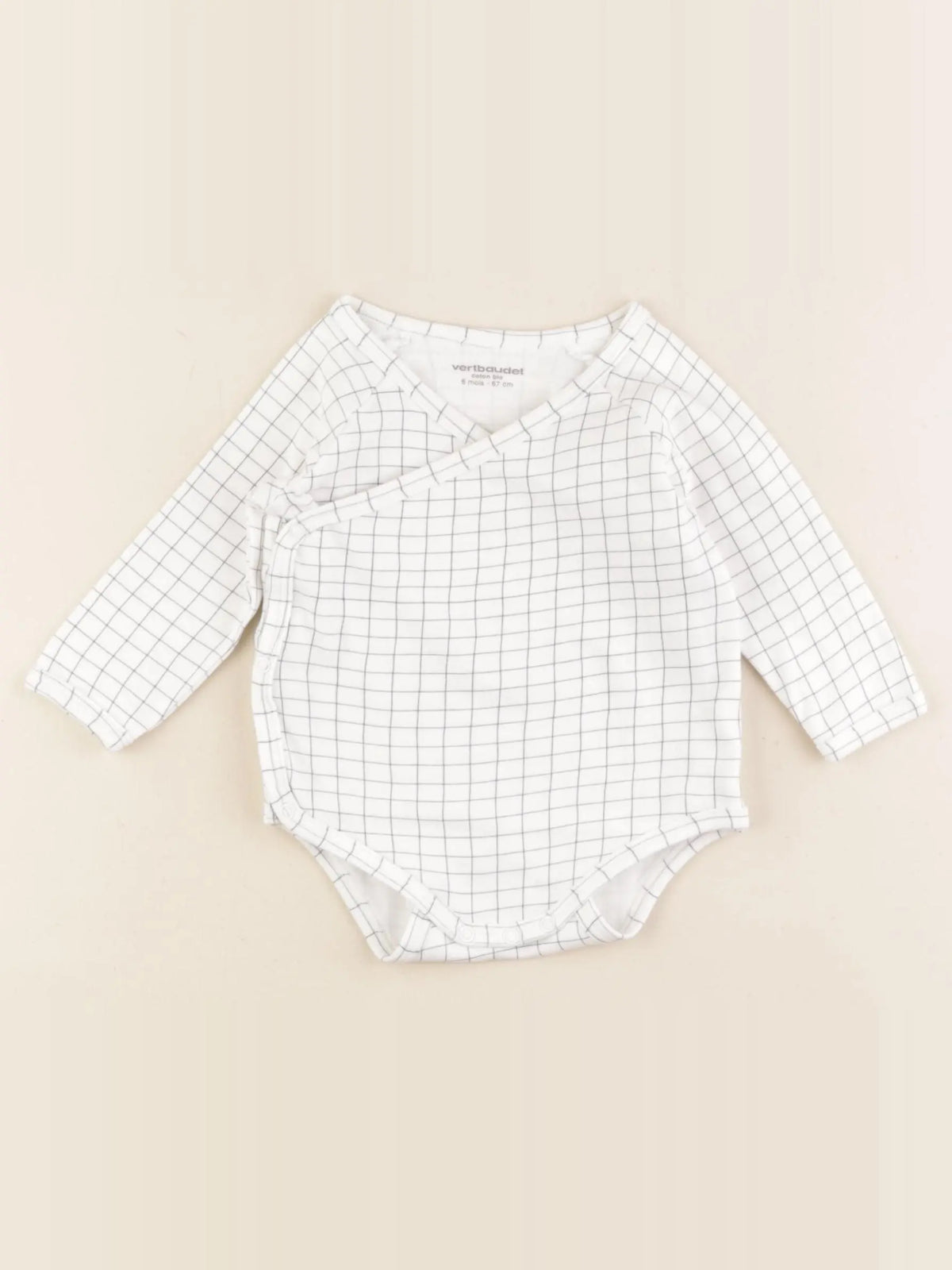 Vertbaudet - body blanc - 6 mois