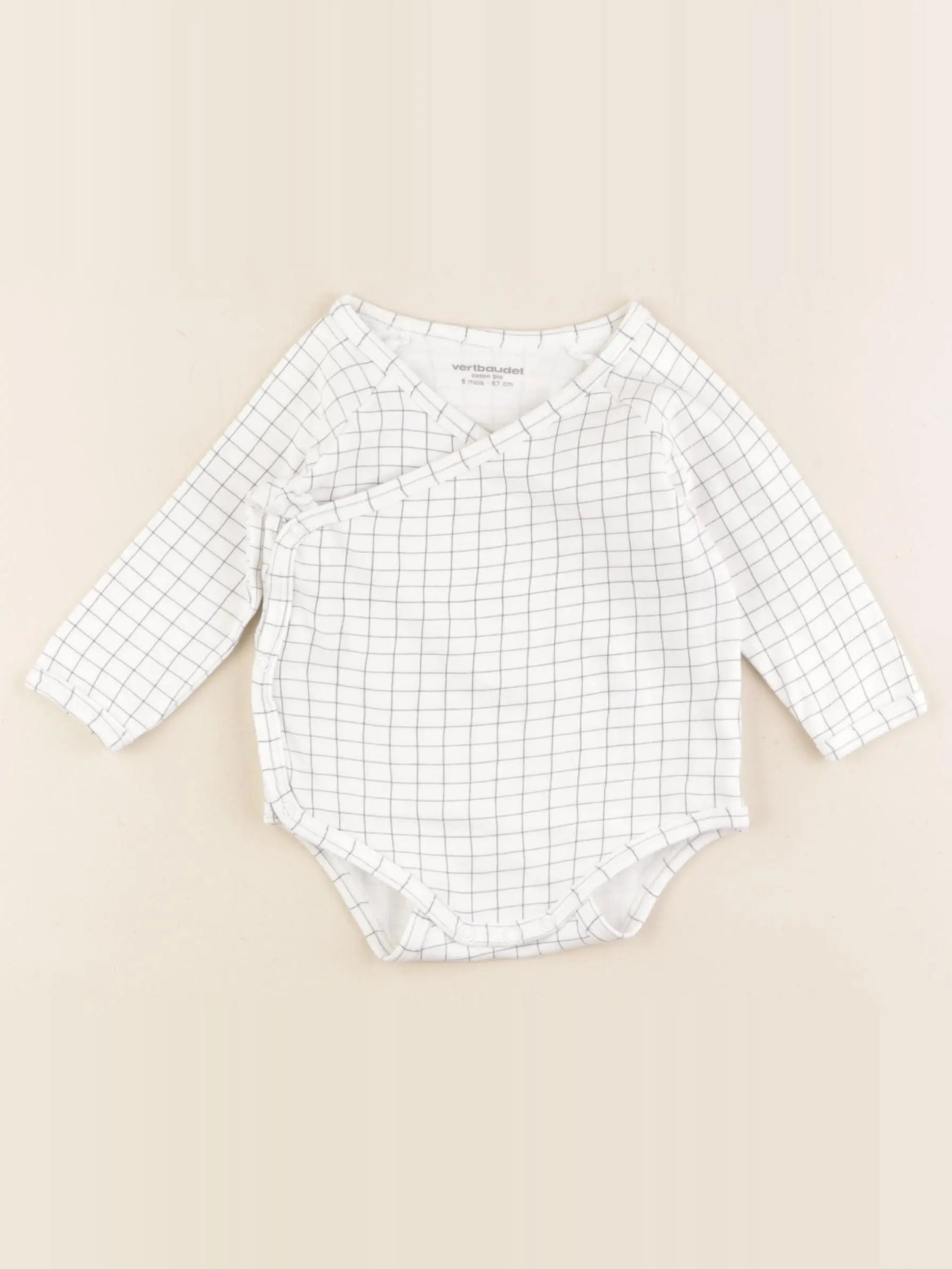 Vertbaudet - body blanc - 6 mois