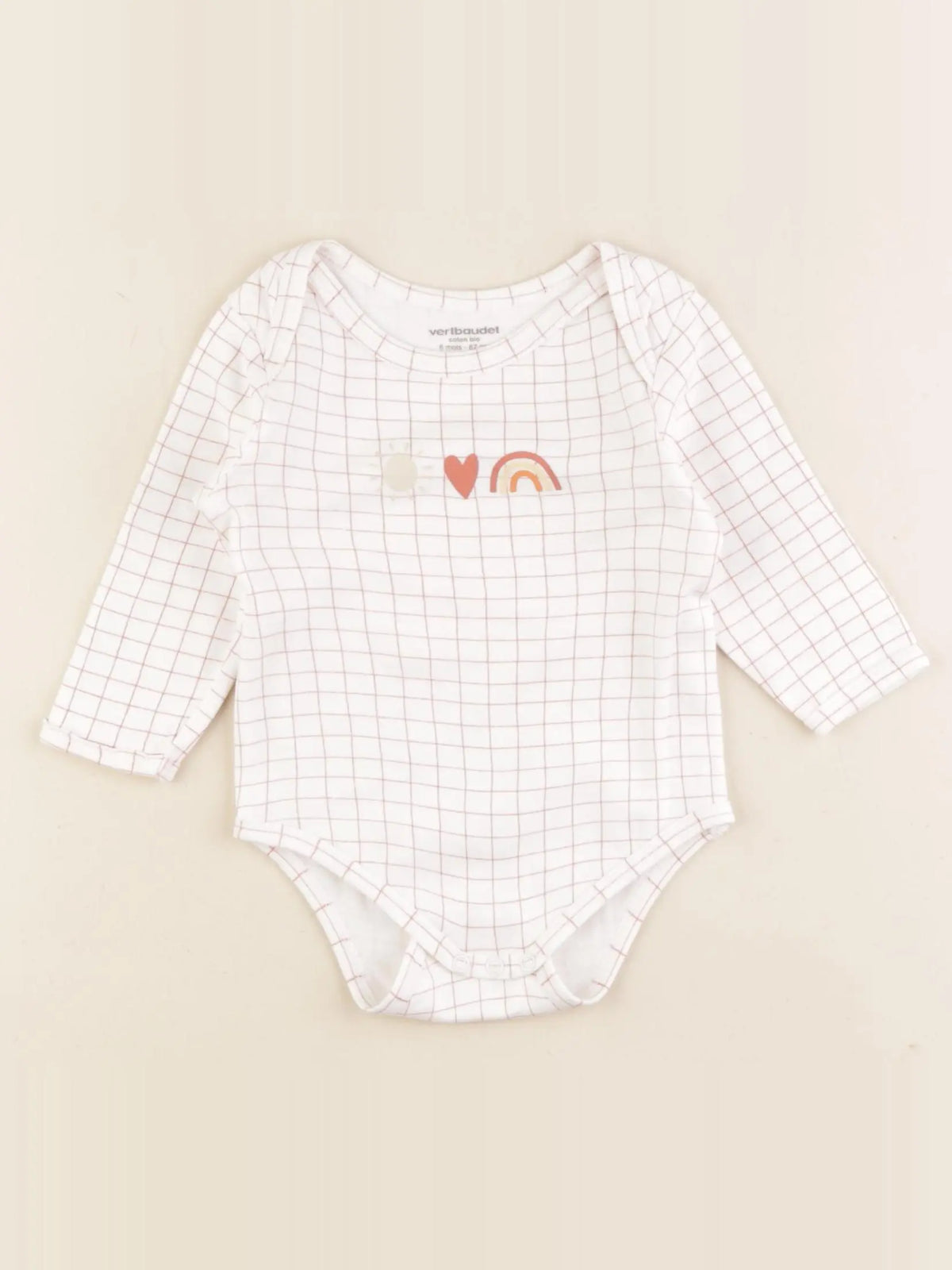 Vertbaudet - body blanc - 6 mois