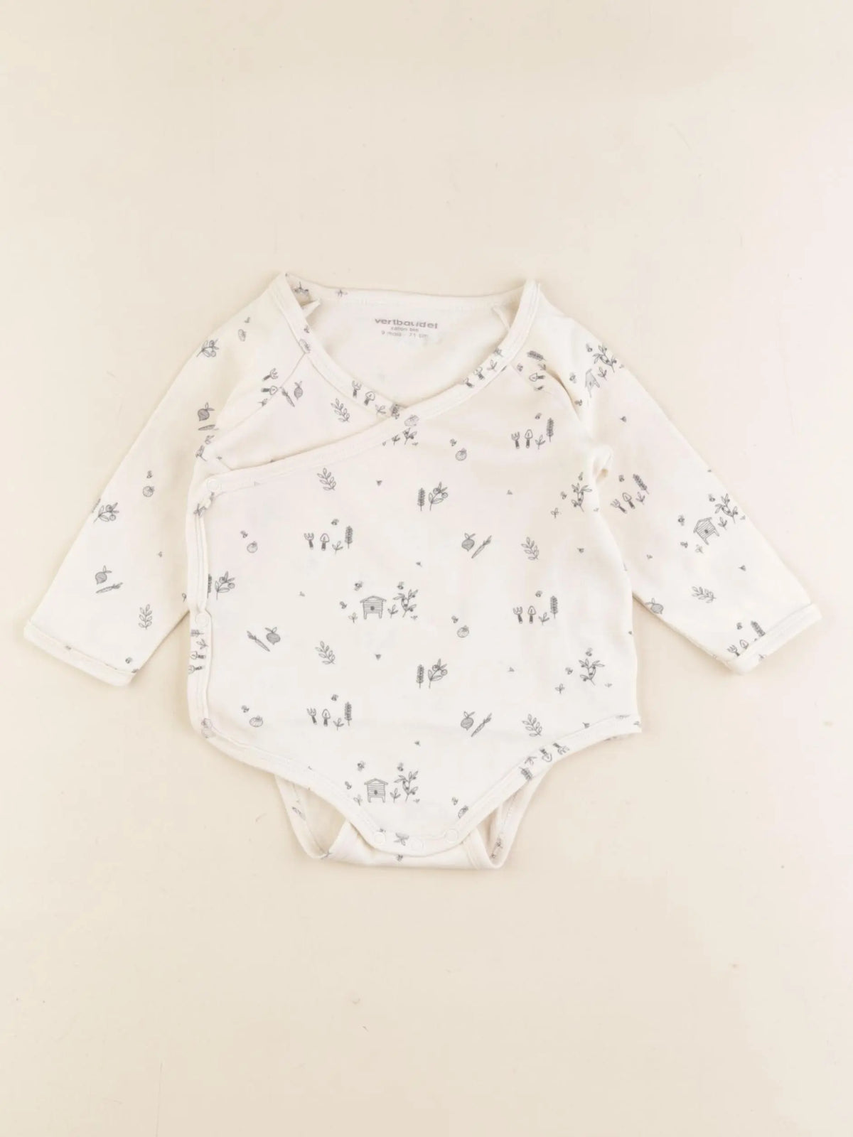 Vertbaudet - body beige - 9 mois