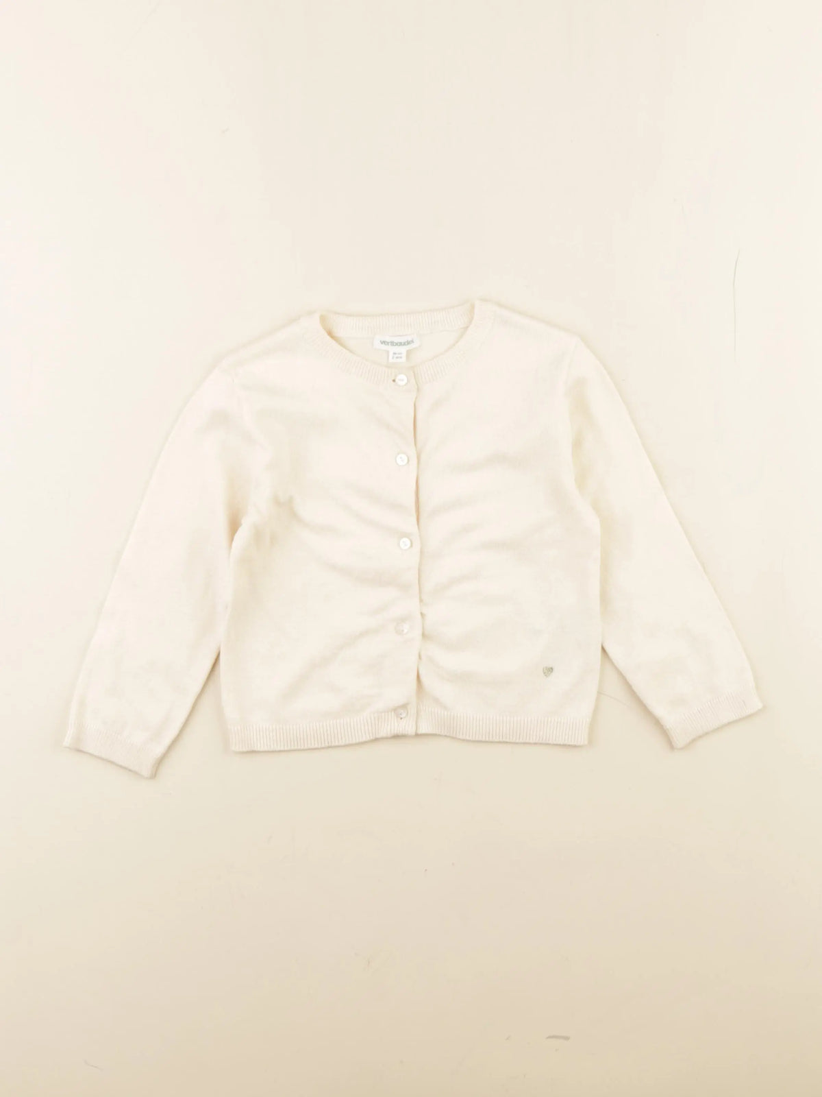 Vertbaudet - gilet beige - 2 ans